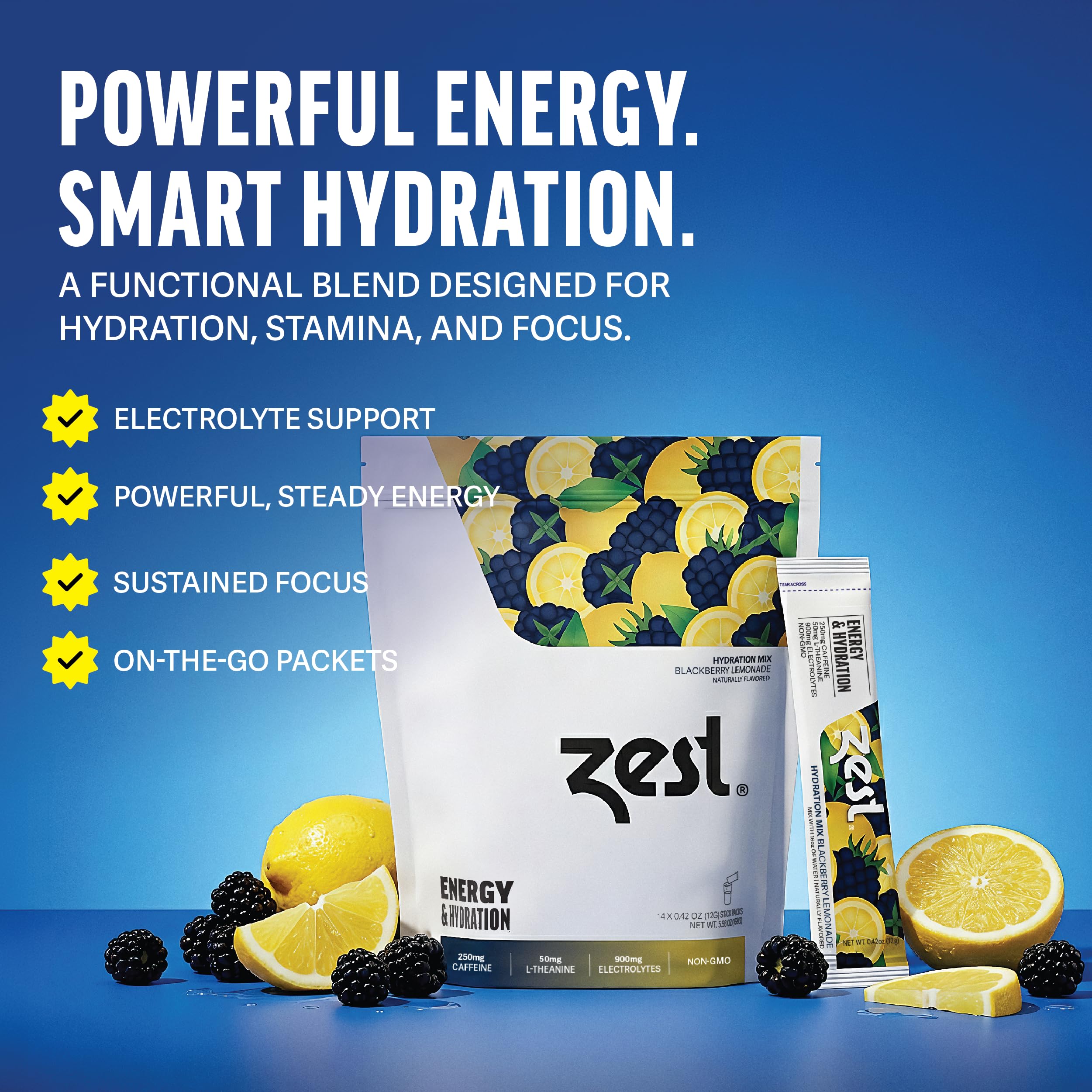 Amazon.com: ZEST Hydration & Preworkout Energy Drink Packets