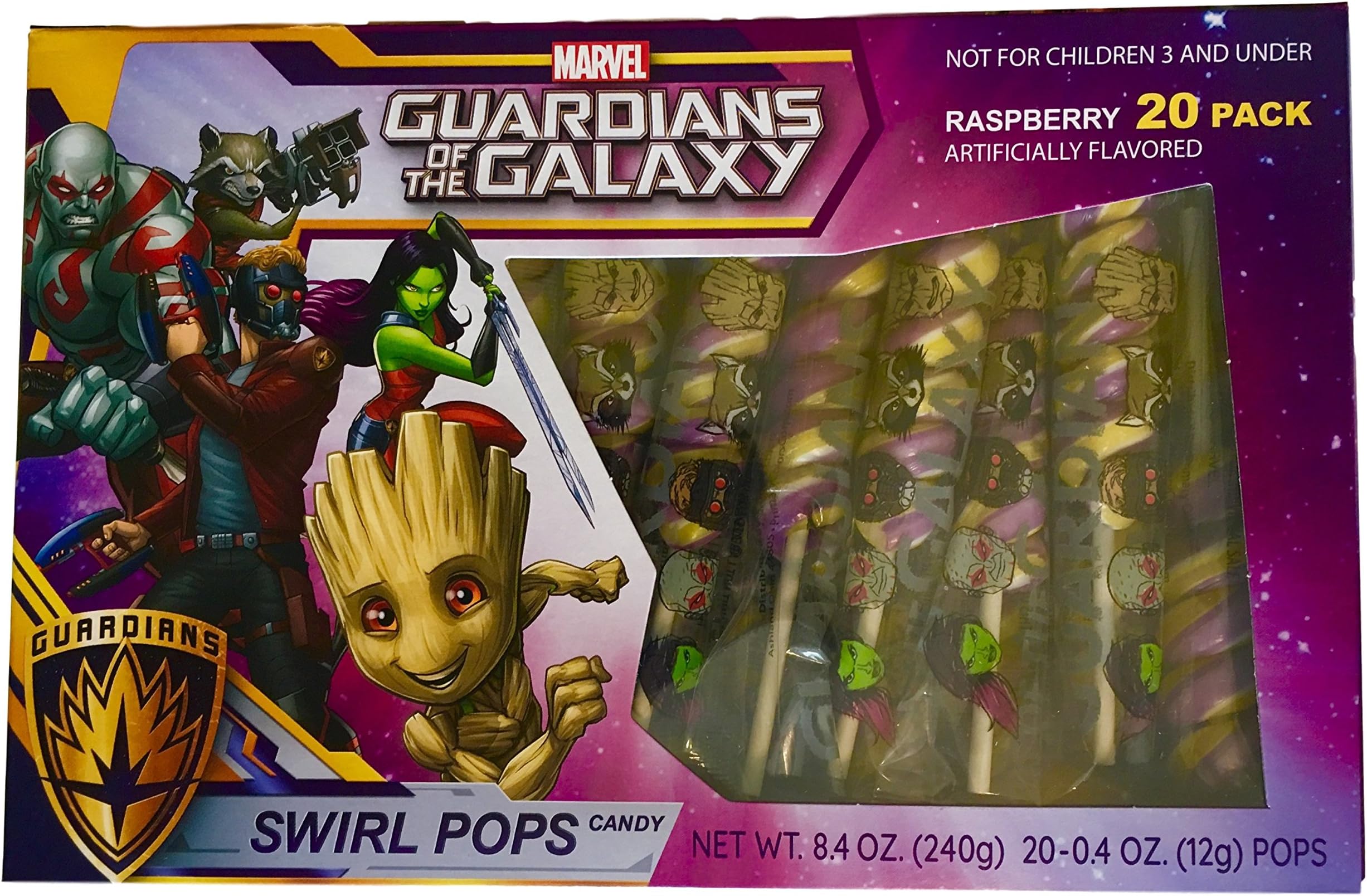 Guardians of the Galaxy 40pk Lollipop Swirls Box (40 count)