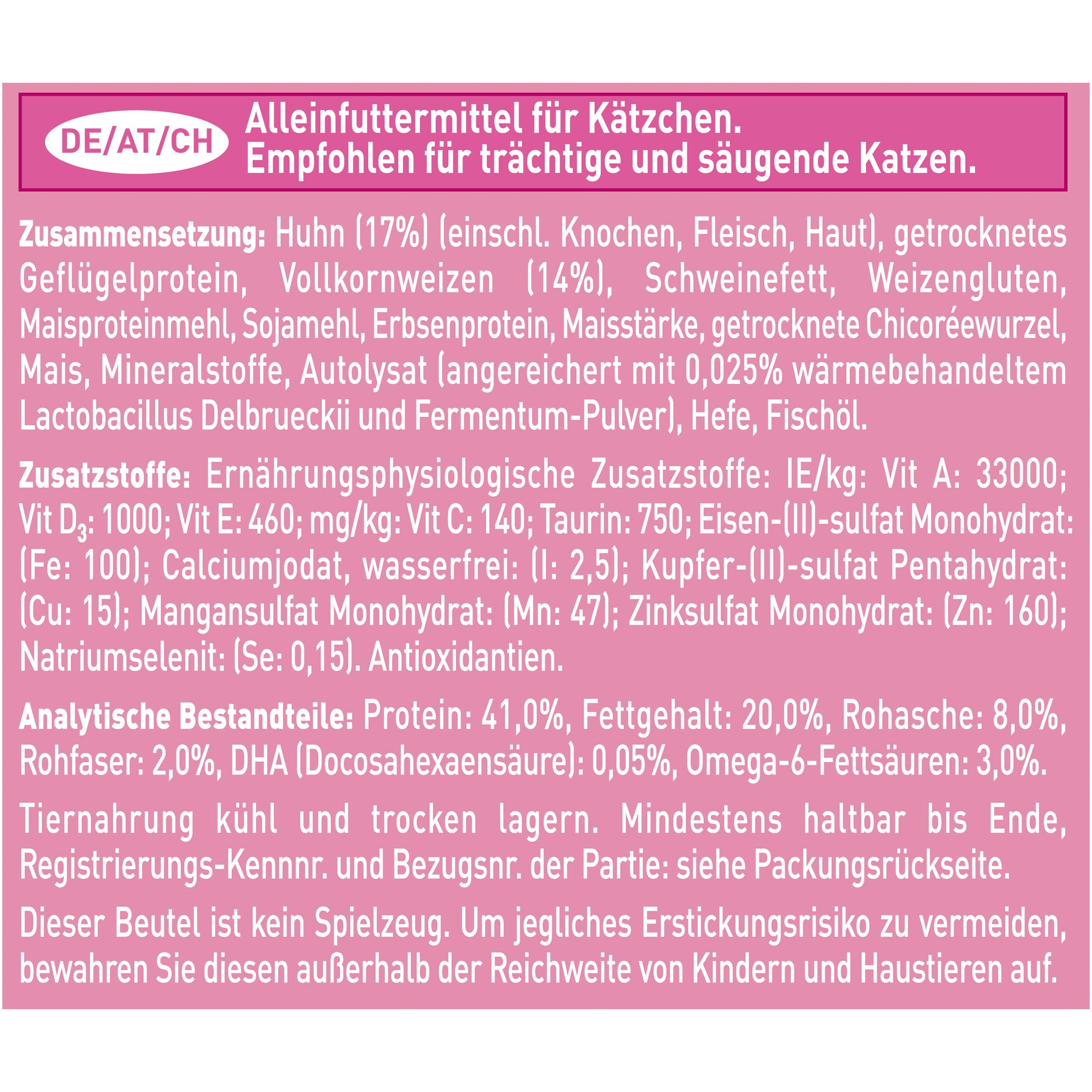 PURINA ONE Junior, Reich an Huhn und Vollkorn-Getreide Katzentrockenfutter, 6er Pack (6 x 1500 g)