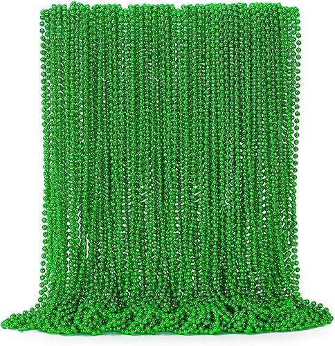 Miniatura 1 de 72 collares de cuentas verdes, accesorios de collar de cuentas de Mardi Gras a granel, collares de Navidad de Mardi Gras para mujeres y hombres,