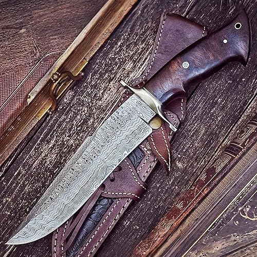 BIGCAT ROAR Cuchillo de machete Kukri de acero D2 hecho a mano Cuchillo de caza de hoja fija Bushcraft con funda y mango de micarta Cuchillo de
