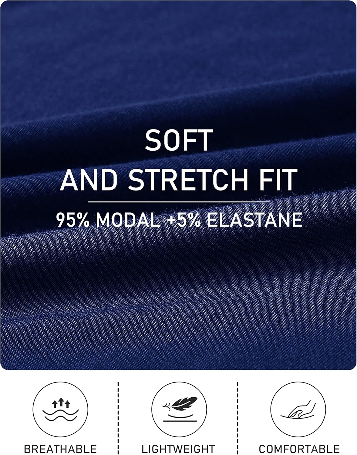 MoFiz Men's Pajamas Set Summer Sleepwear Pjs Soft Short Sleeve Shirts and Shorts 2 Piece Lougewear with Pockets S-3Xl - Image 6