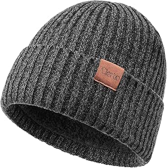Cierto Winter Beanie Hat with Fleece Lining | Warm Thermal Hat for Men &amp; Women
