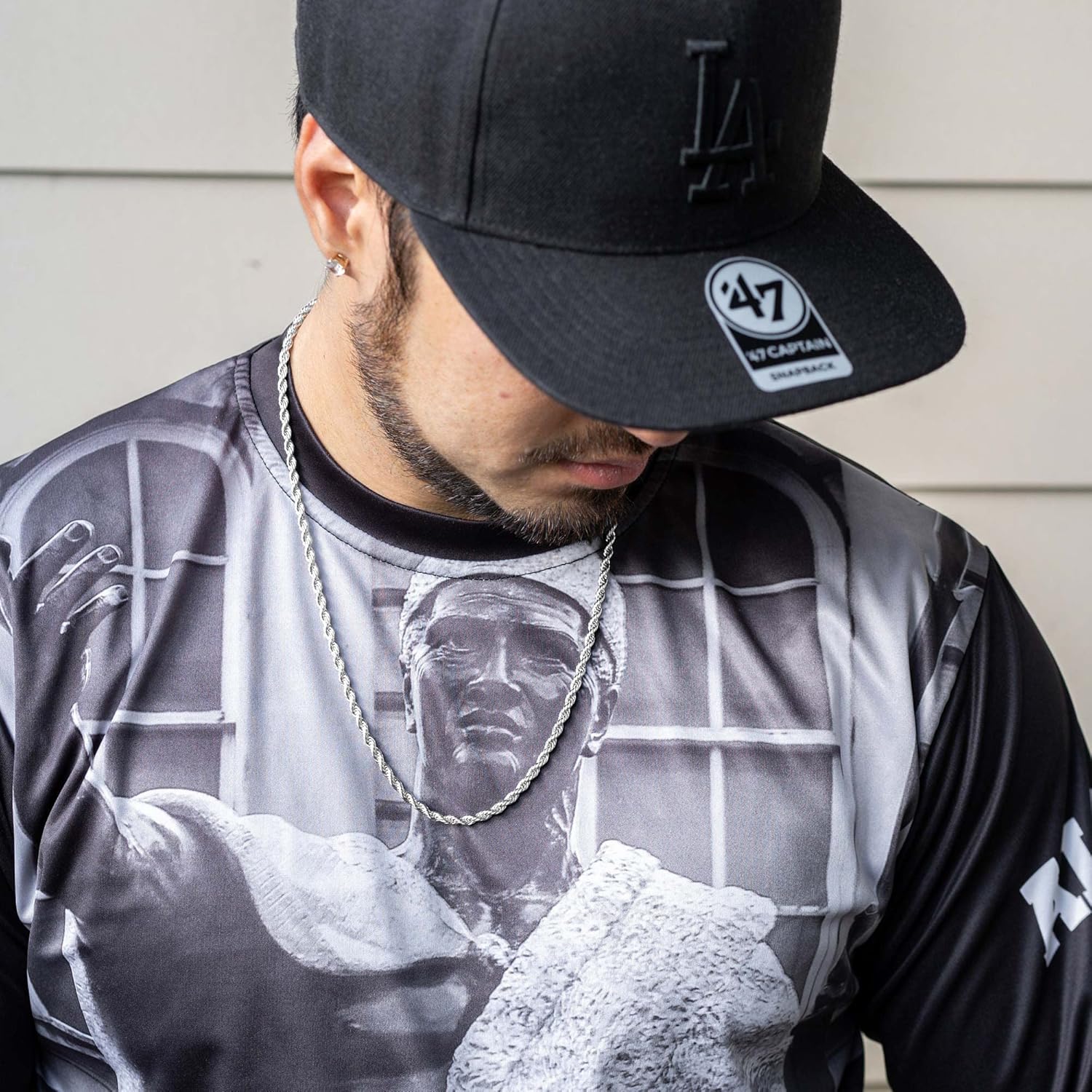 OCHCOH 925 Sterling Silver Clasp 4mm Rope Chain Necklace for Men Women Diamond Cut Silver Chain Necklace for Men 24 Inch - Image 5