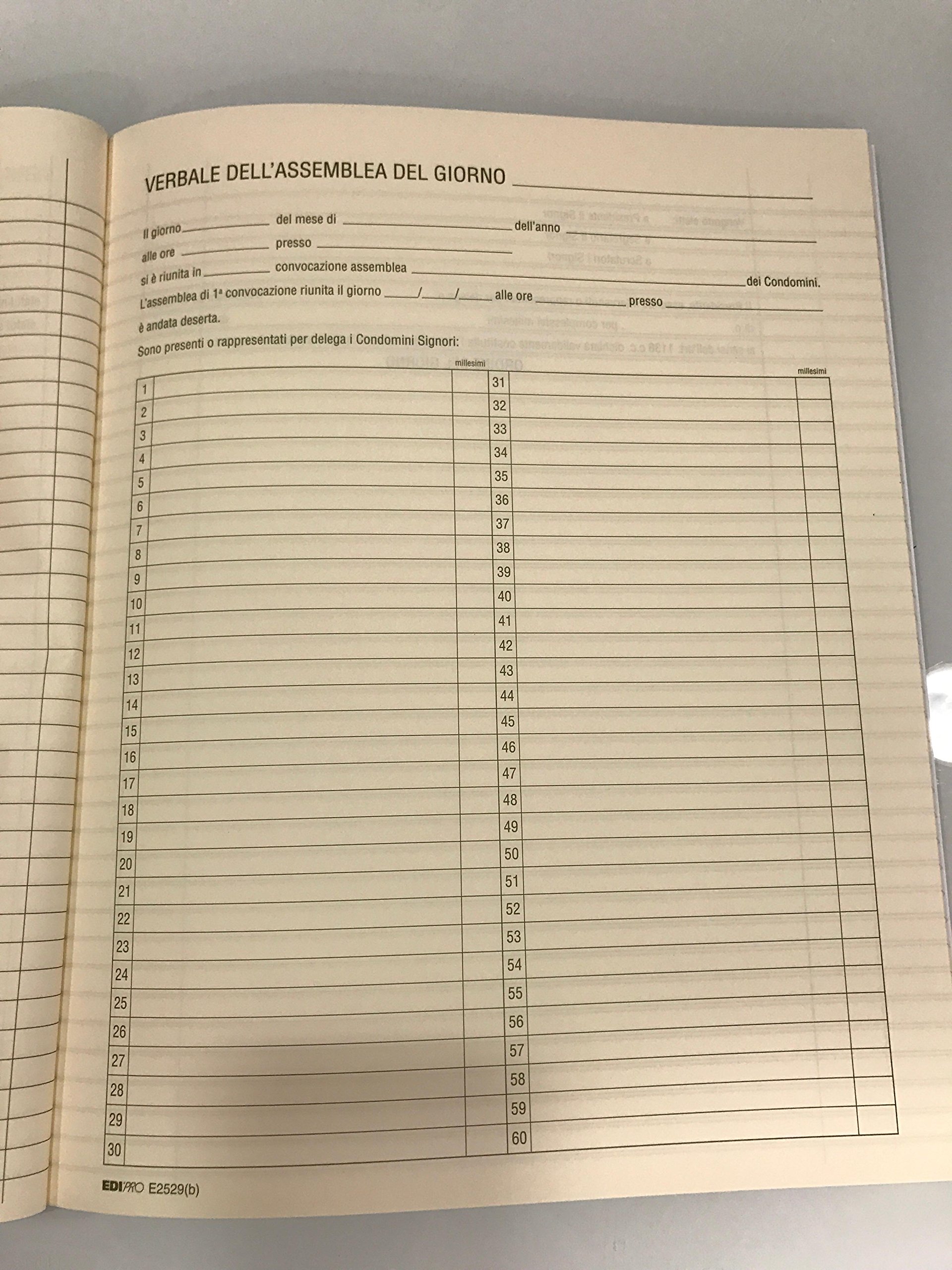 EDIPRO E2529 Verbale assemblea condominio 96 pagine 31x24,5