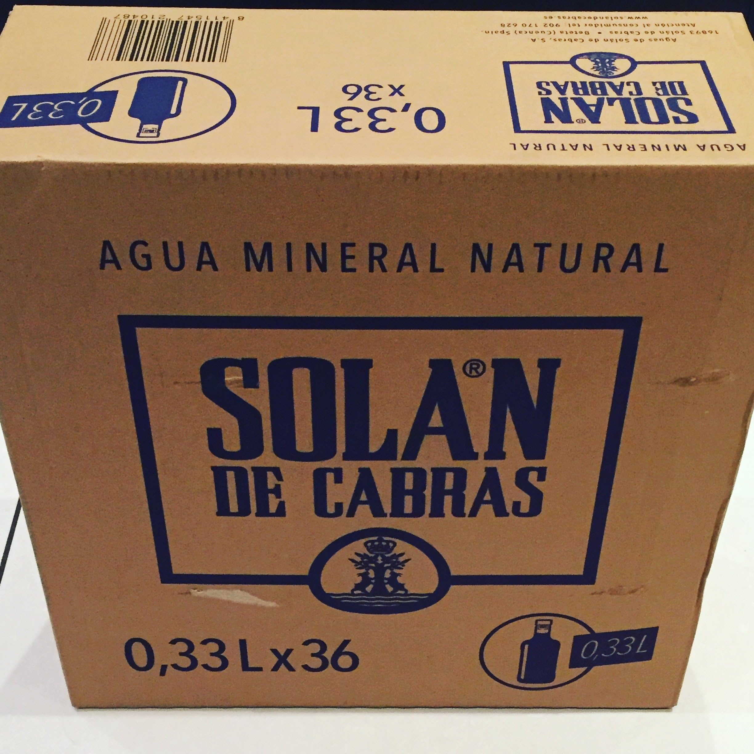 36x330ml SOLAN DE CABRAS NATURAL MINERAL WATER