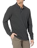 Long-Sleeve Polo Shirt for Men, Slim Fit Pique