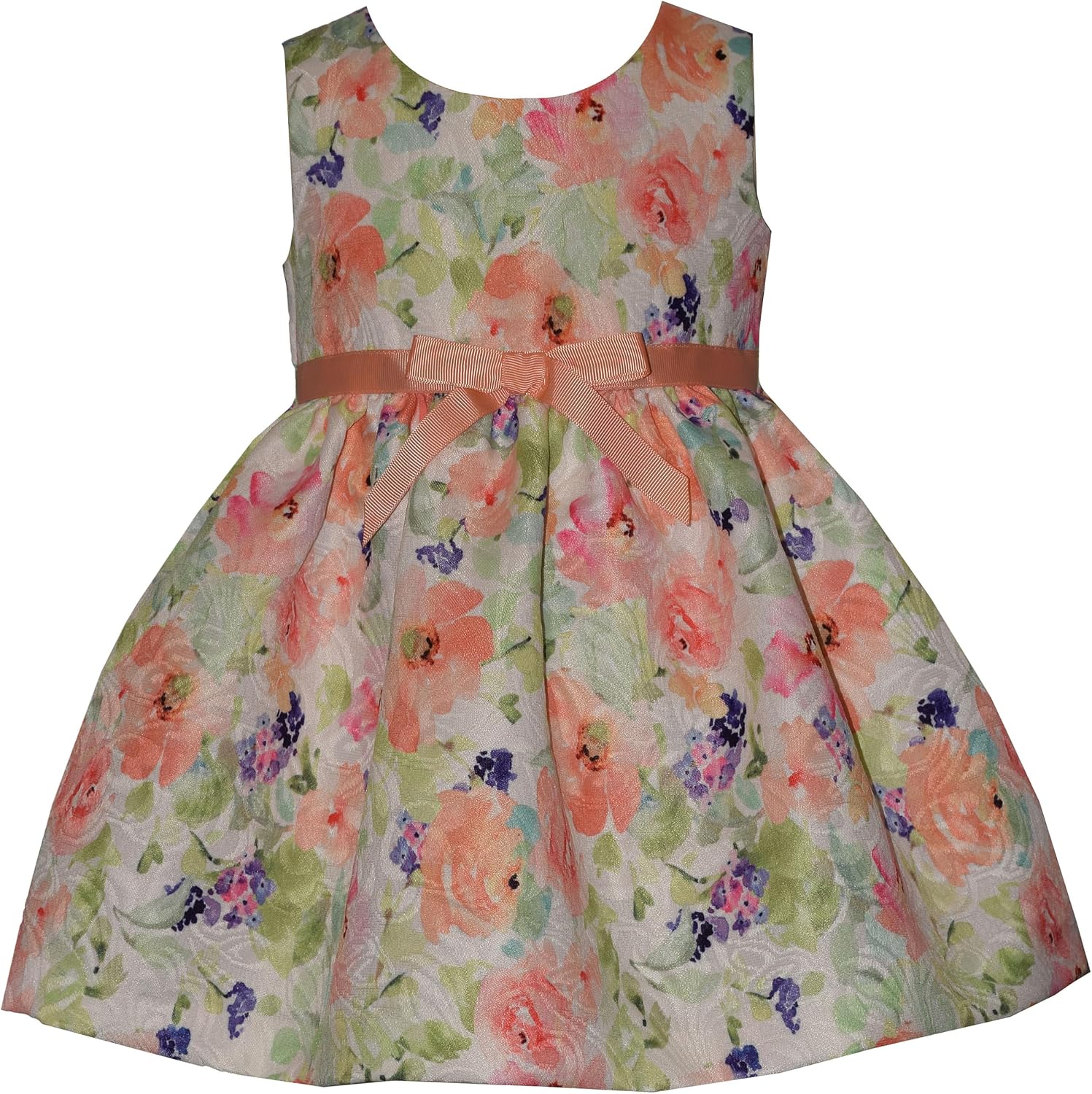 Bonnie Jean Girl's Easter Dress - Floral Dress with Short Sleeve Cardigan for Baby, Toddler, Little and Big Girls