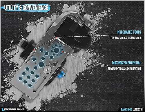Miniatura 4 de KONDOR BLUE LUMIX S5II  X Jaula con mango superior compatible con Panasonic  Rieles NATO integrados  Abrazadera de cable HDMI y USB C  Herramientas