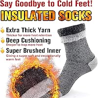 Vista 3 de Busy Socks Winter Warm Thermal Socks for Men Women Extra Thick Insulated Heated Crew Boot Socks for Extreme Cold Weather