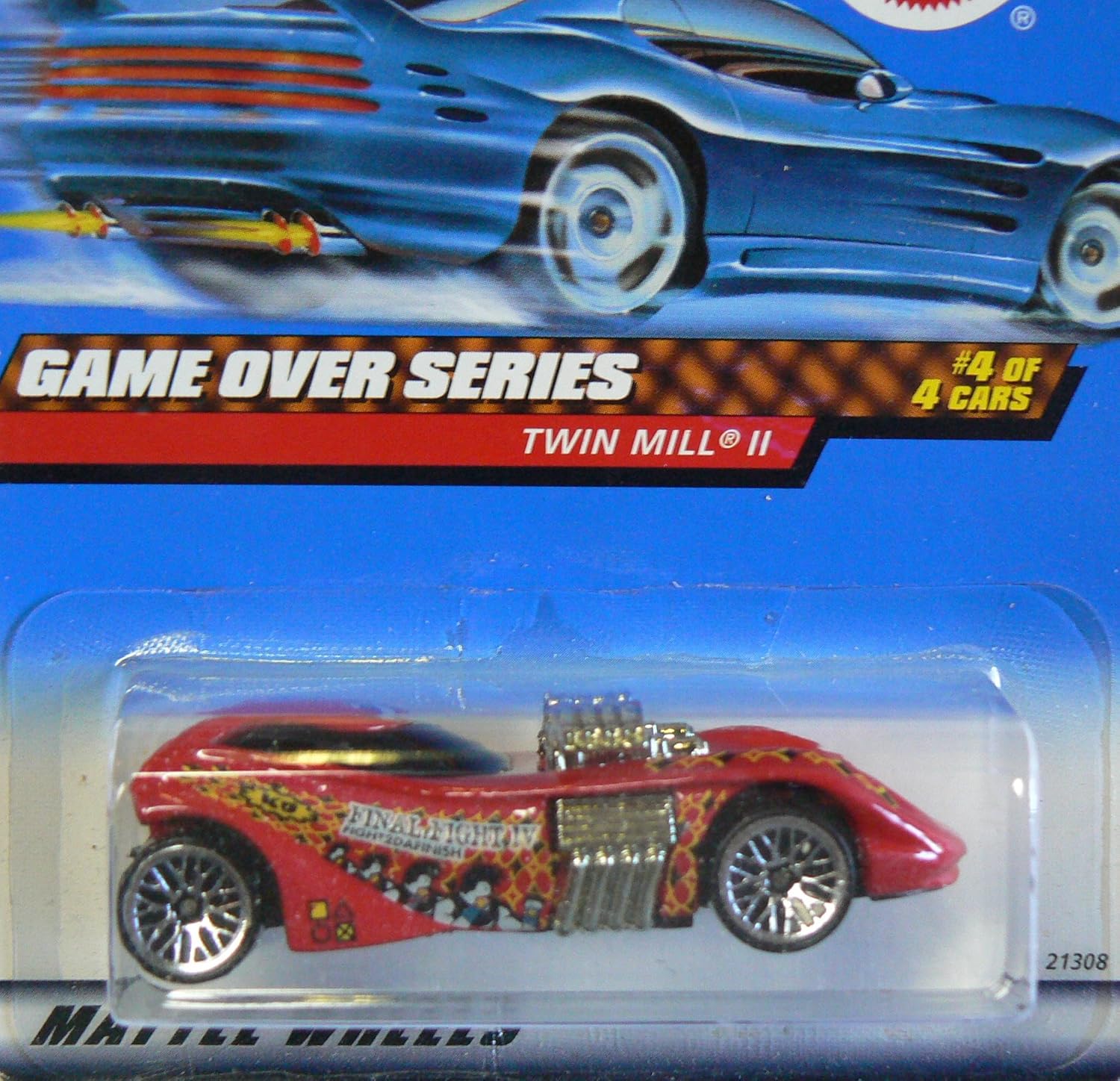 Mattel Hot Wheels 1999 1:64 Scale Game Over Series Red Twin Mill II Die Cast Car 4/4