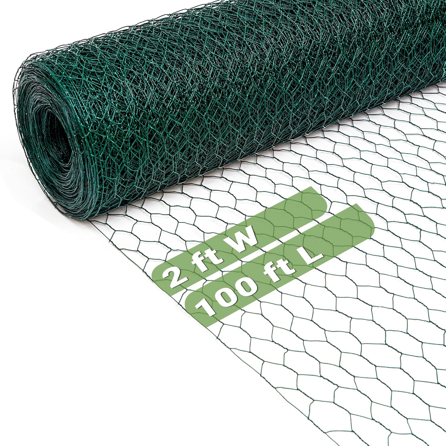 HEASON Chicken Wire Fencing Mesh 2 ft x100 ft, Galvanized