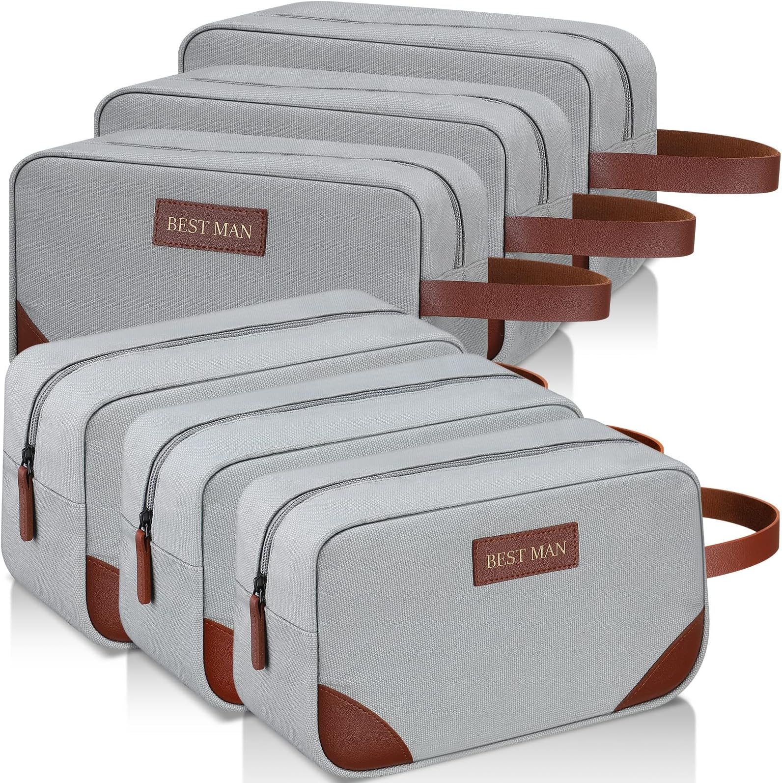 Eccliy 6 Set Groomsmen Gifts Men Toiletry Bags Men's Travel