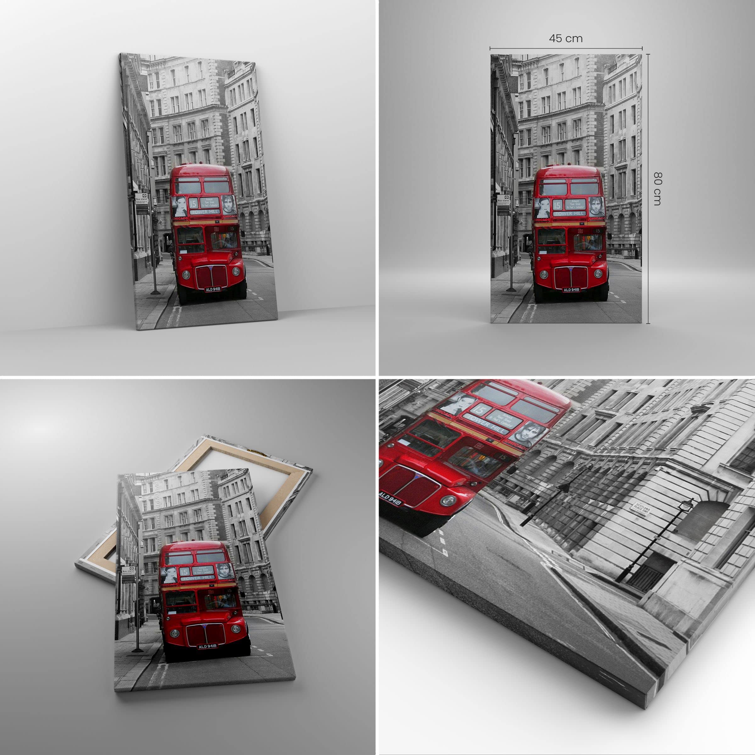Lienzos decorativos Autobús inglaterra vacaciones londres Cuadro Sobre Lienzo Moderno Vertical 45x80cm Cuadros Decoracion Salon Dormitorio Cuadros Pared Imágenes Wall Art Prints Decor PA45x80-2153