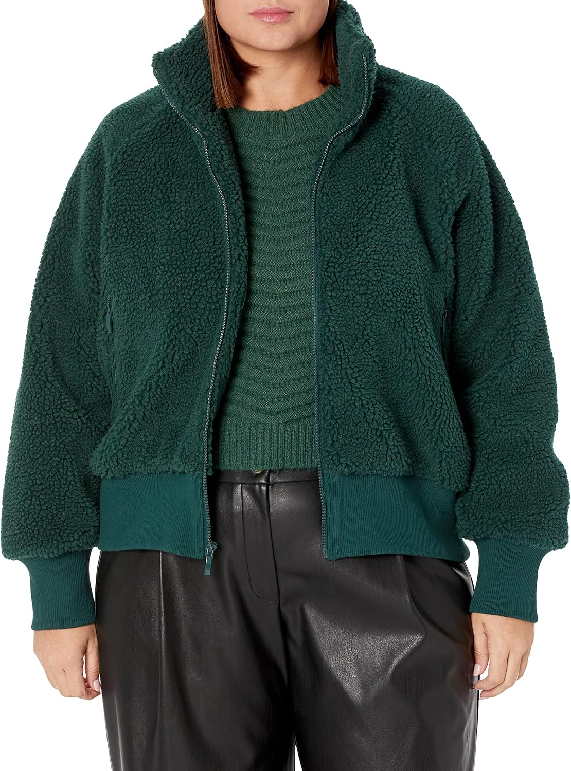 The Drop Women's Lee Sherpa Bomber Jacket - Image 4