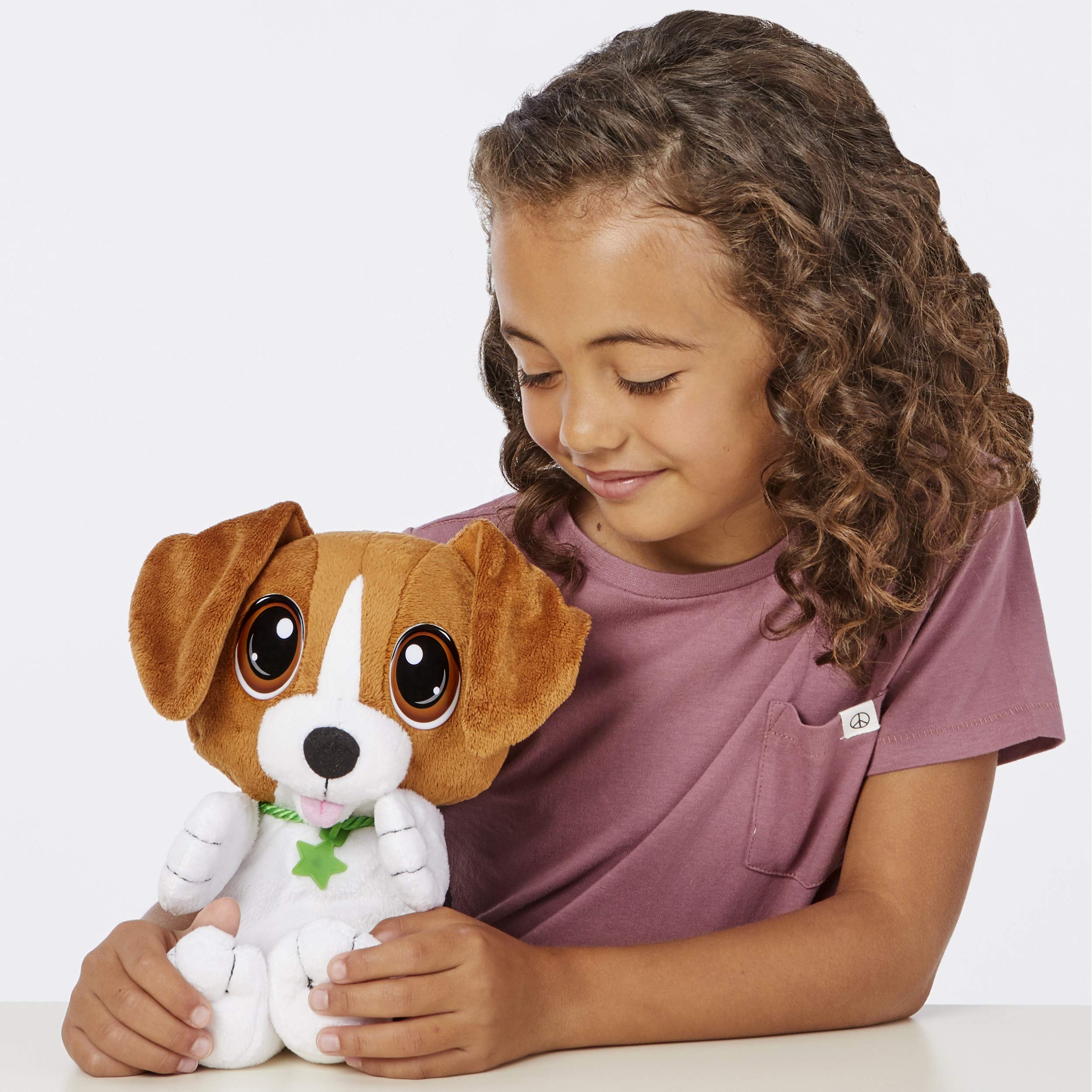 little tikes Rescue Tales Cuddly Pup - Morbido e Coccolabile - Include Collare con Targhetta Personalizzabile e Certificato di Adozione - Beagle - Dai 3 anni in su