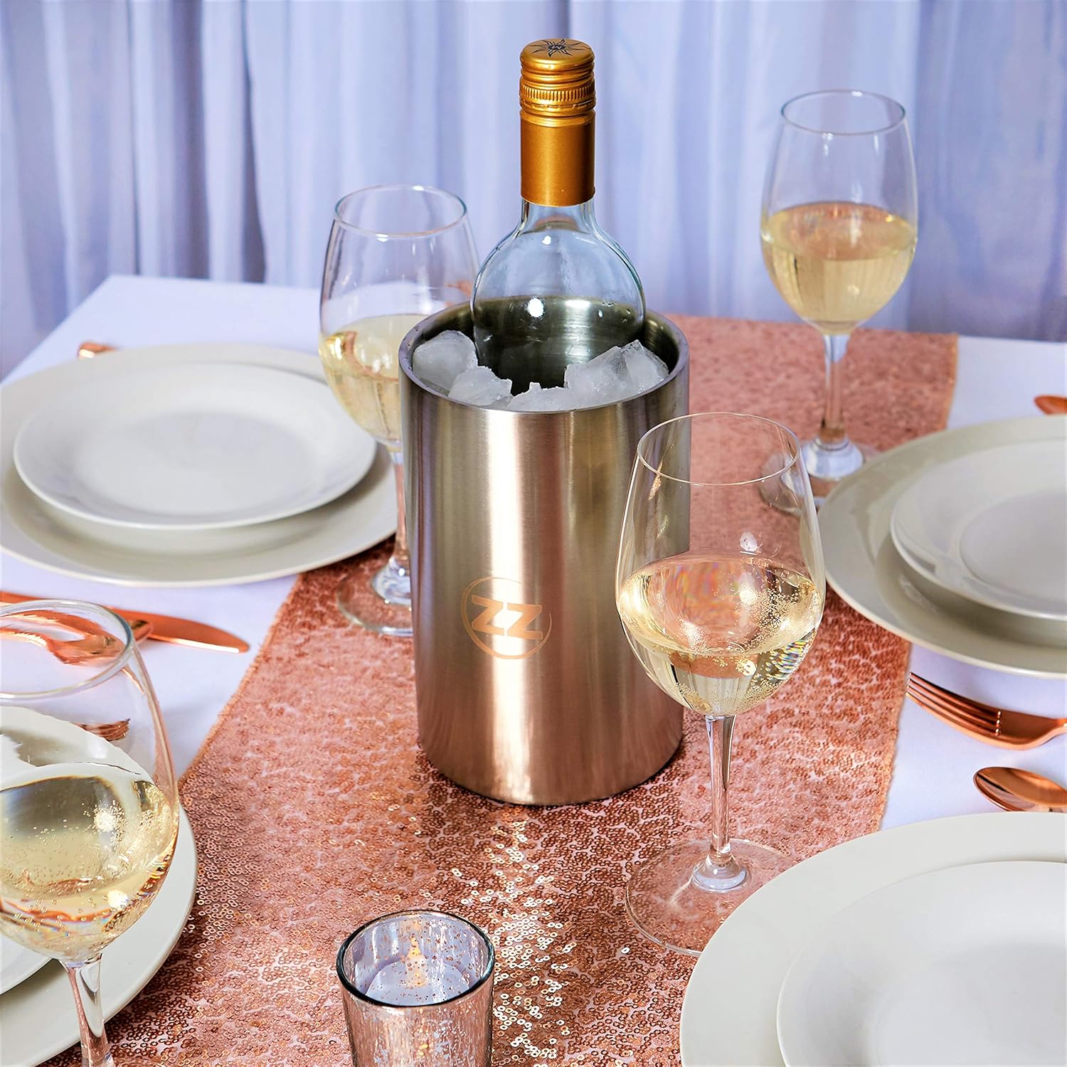 80% оƒƒ Dіѕсоunt Bunzzr Stainless Steel Wine Chiller Bucket - Insulated Long Lasting Wine Bottle Holder Condensation Free - Wine Chiller Bottle Cooler for Indoor or Outdoor Parties