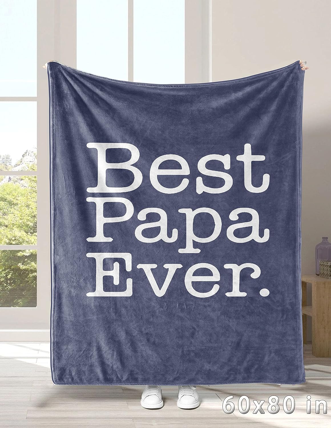 Papa Blankets 60"X80", Best Papa Gifts, Grandpa to My Dad Gift, Grandfather Christmas Birthday Gifts Present from Grandkids Large Fleece Grandfather Throw Blanket for Father's Day - Image 6