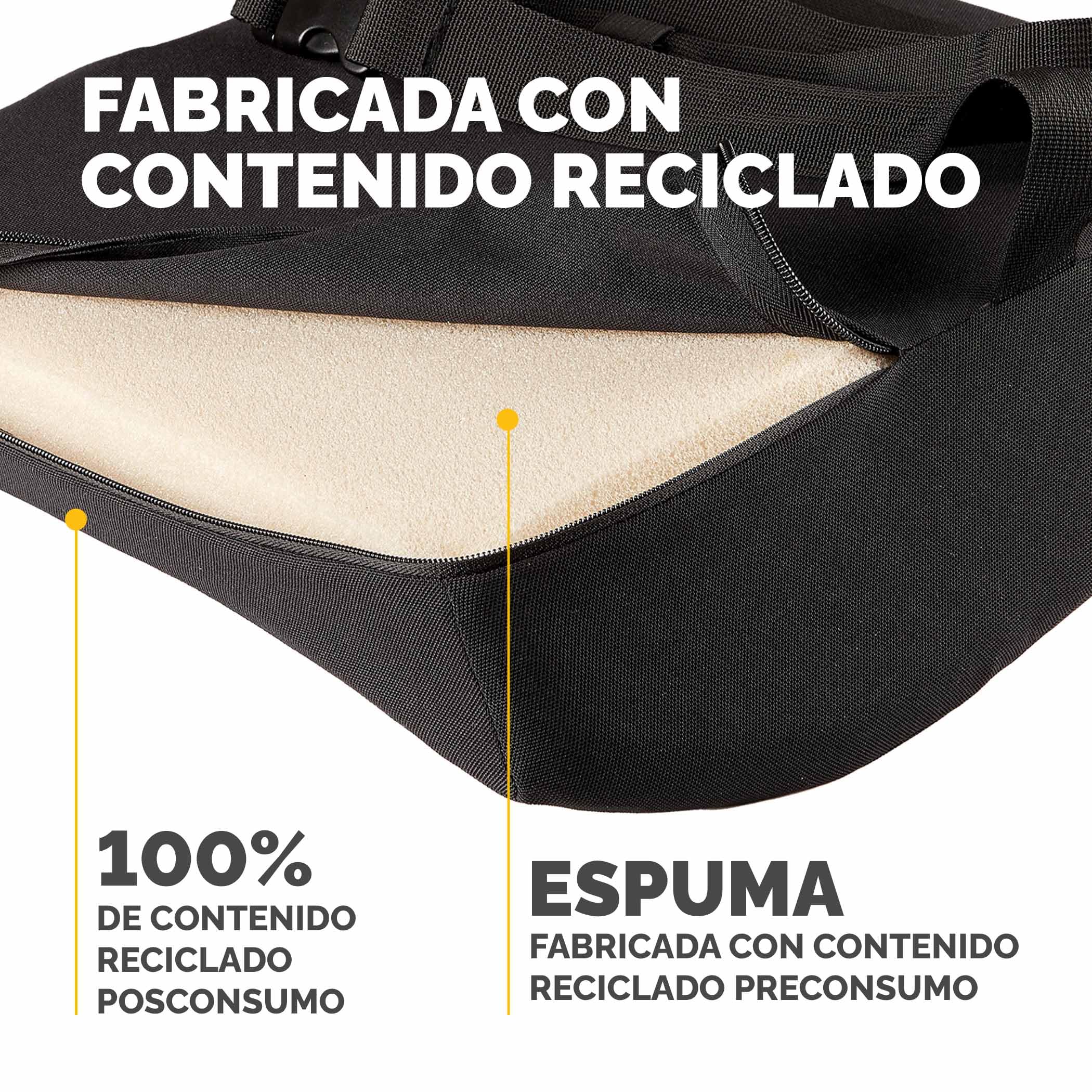 Fellowes Respaldo Comfort Breyta - Soporte ergonómico, Ajustable, portátil, ecológico, con asa y 5 años de garantía. Ideal para Oficina y hogar.