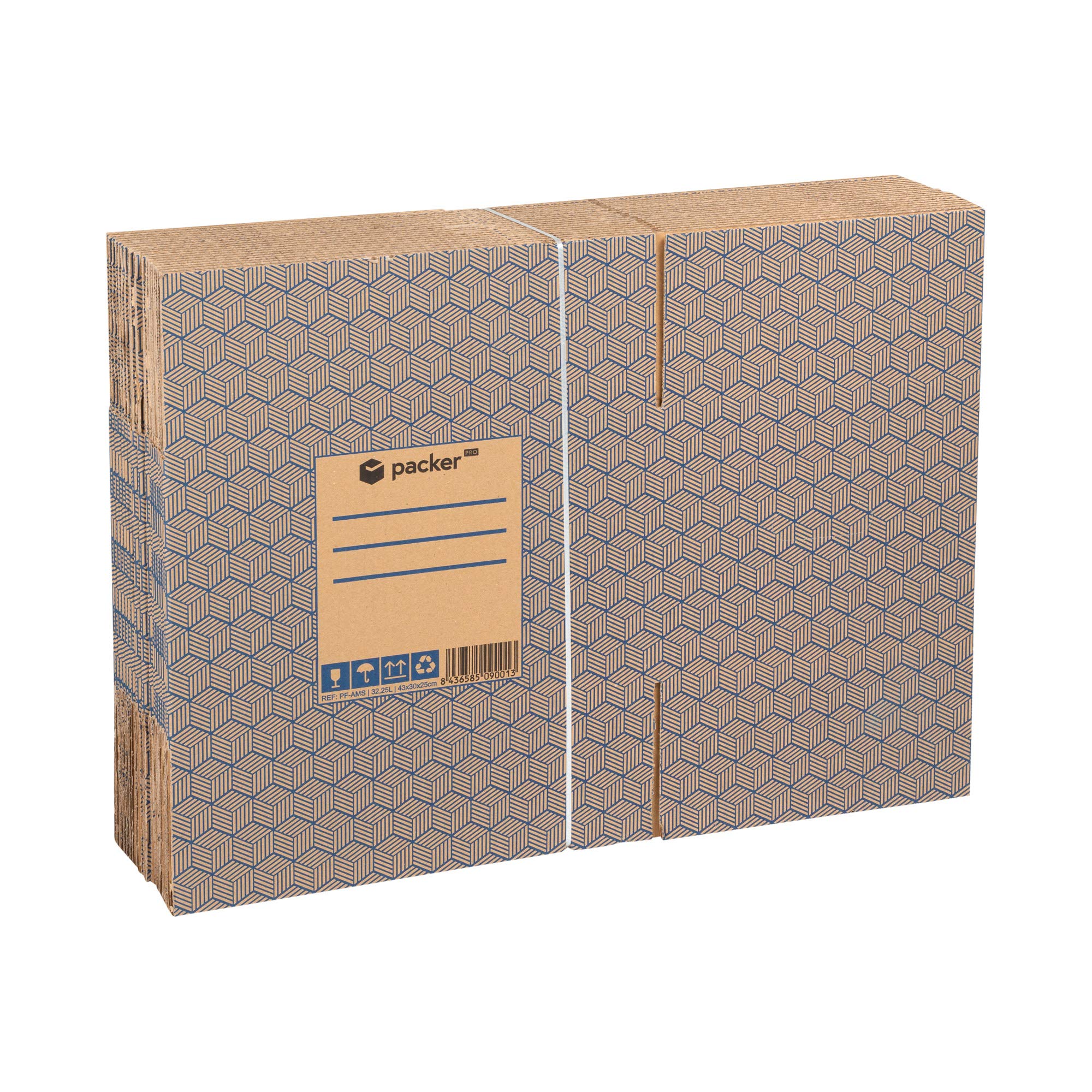packer PRO Rollo Plastico Burbujas Embalaje 50cm x 100m y 10 Cajas Carton 43x30x25cm