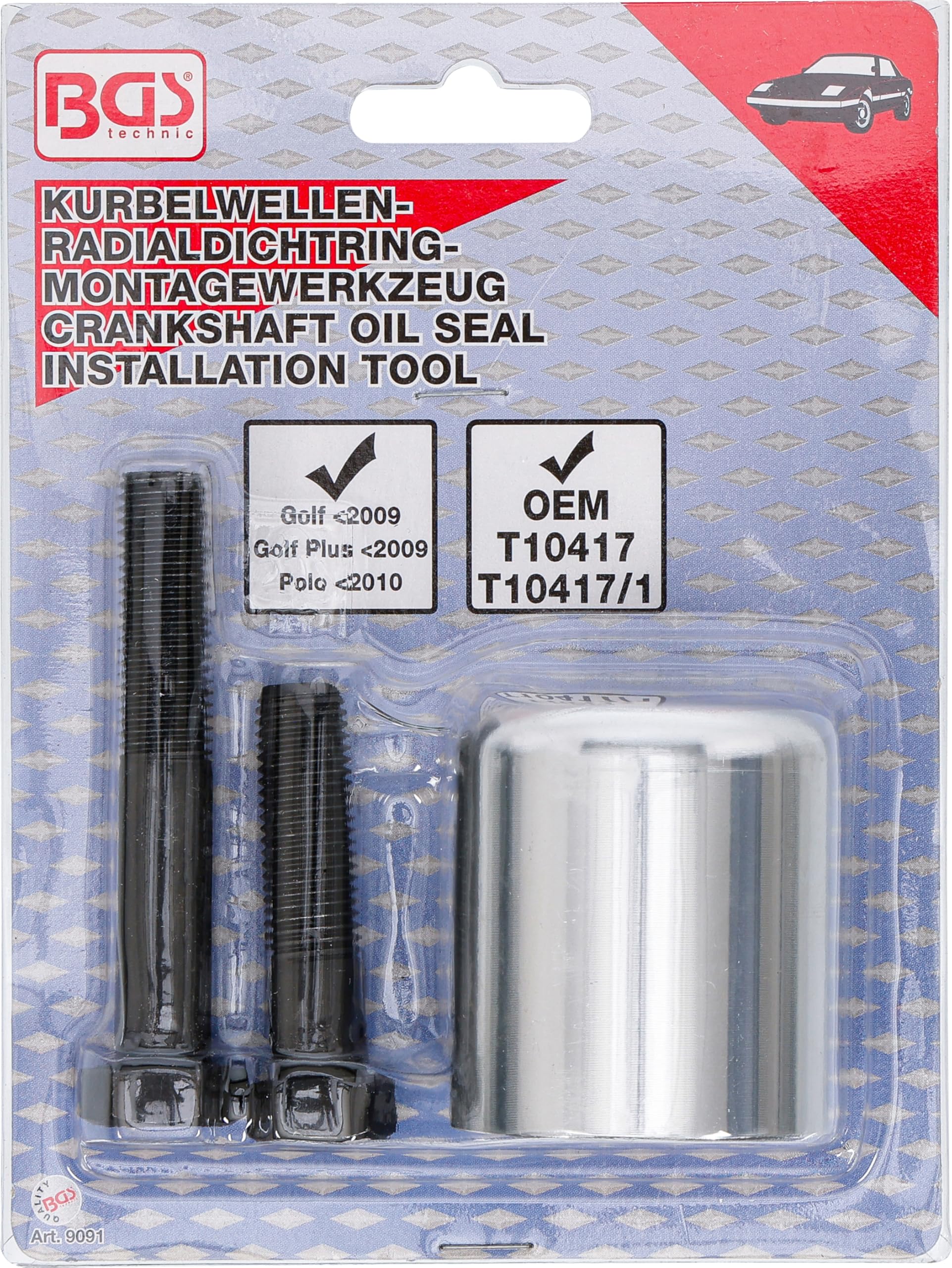 BGS 9091 | Outil de montage de joint de vilebrequin | pour VAG 1.2 L FSI