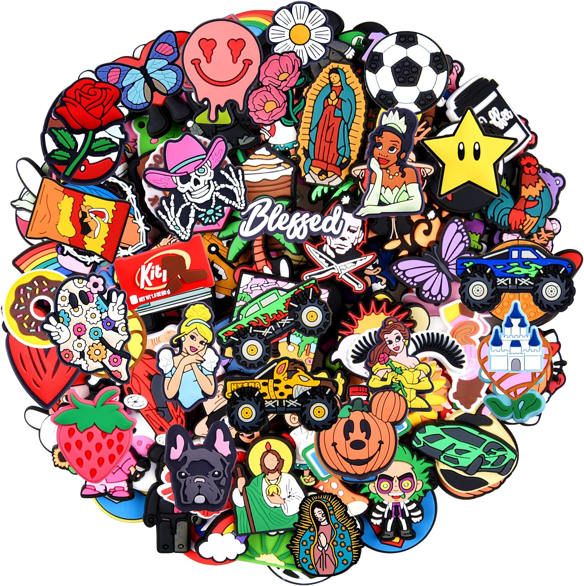Lot of 25, 50, 100pcs Random Different Shoe Charms Shoes Decoration for Kids Boys Girls Men Women Birthday Party Favor