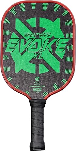 Miniatura 1 de Onix Graphite Evoke XL - Paleta de pickleball con núcleo de polipropileno cara de grafito y forma de gran tamaño color verde