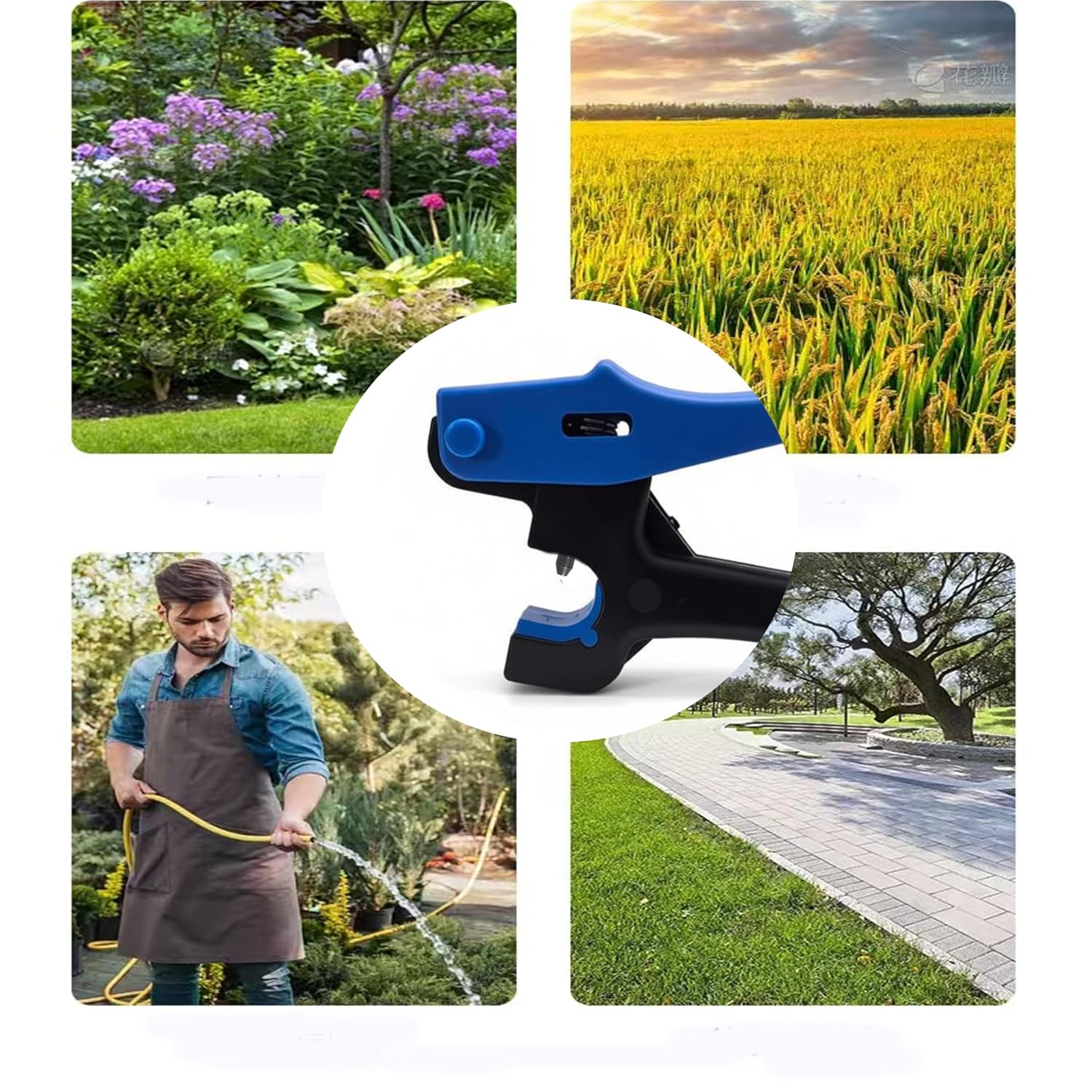2-in-1 Drip Irrigation Tubing Hole Punch & Fitting Insertion Tool Kit， for 1/4 Inch Fitting and Emitter Insertion,Drip Sprinkler System,Garden Dripline Watering Tools (Blue) image 5