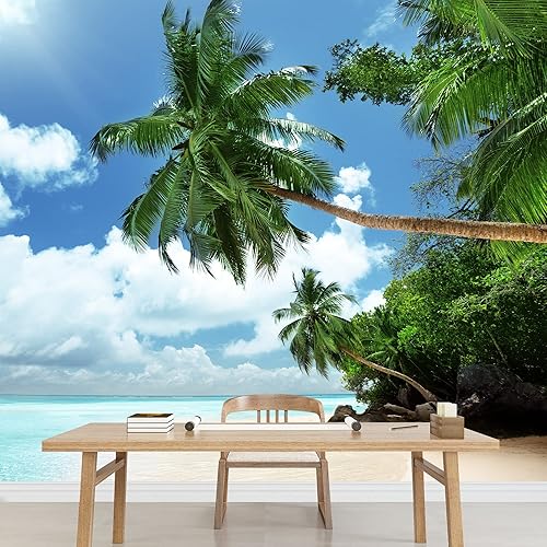 Miniatura 3 de wall26 - Playa en la isla de Mahe en Seychelles - Mural de pared extraíble  Papel pintado autoadhesivo grande - 66x96 pulgadas