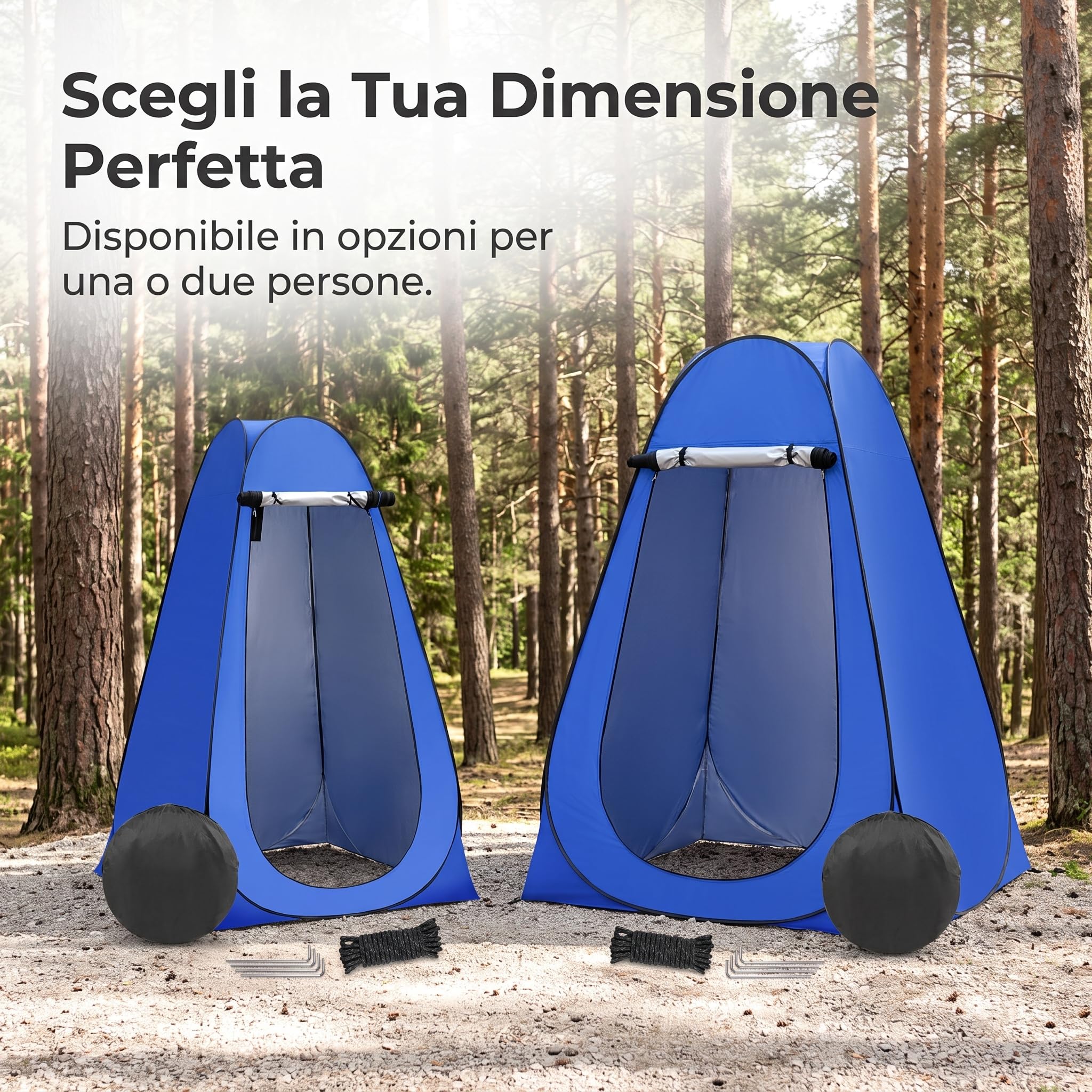 Duschzelt für Camping, Umkleidezelt & Toilettenzelt – Privatsphäre Zelt mit Regenschutz, 190cm hoch, Doppelperson (150 * 150 * 190cm)