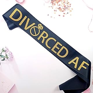 Divorced AF Divorce Party Sash, Finally Divorced Party Decorations for Finally Done, Newly Unwed, Legally Single, Free at Last Women and Men, Funny Divorce Party Supplies, Break-up Gift for Her