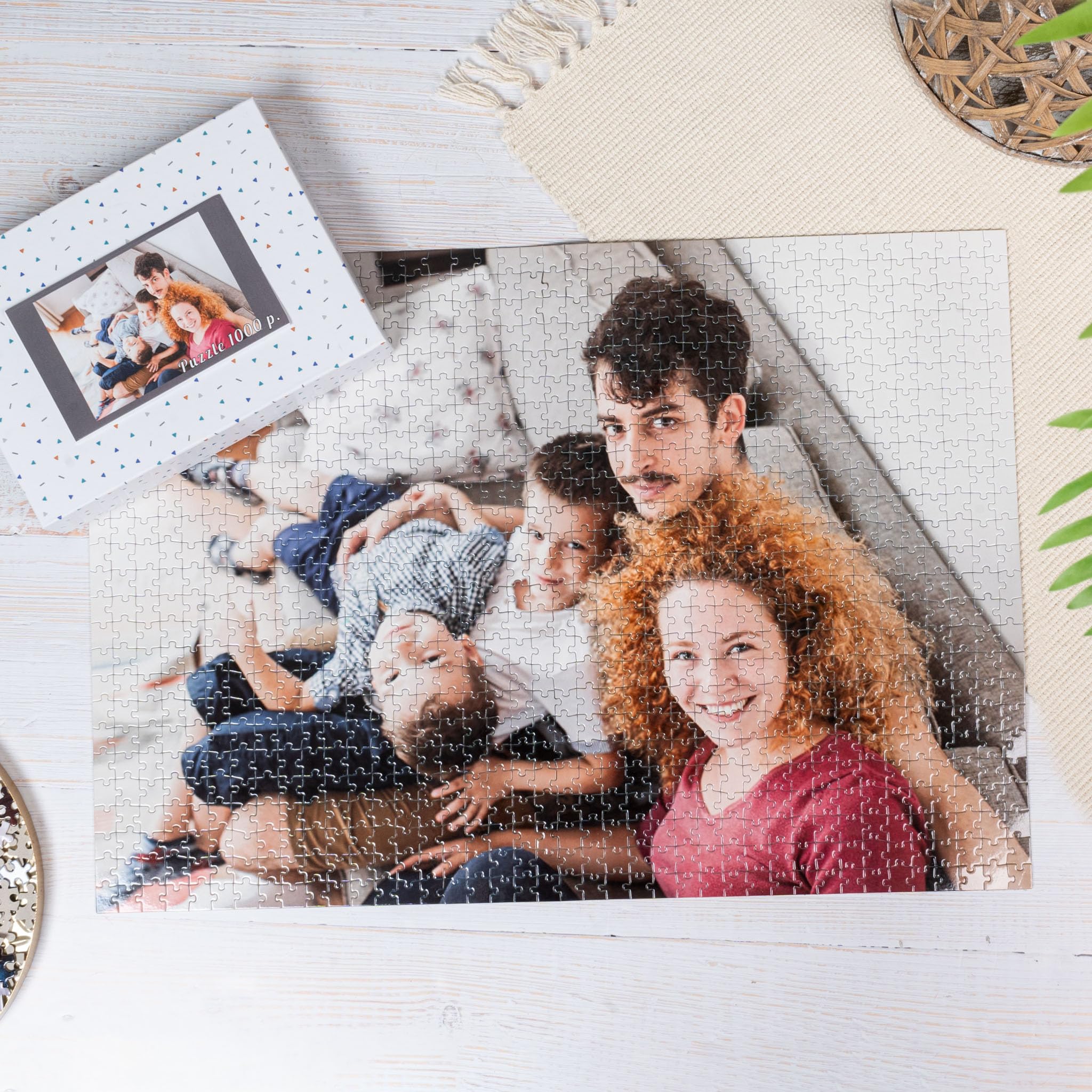 Wanapix | Puzzle Personalizado con Foto y Texto | 1000 Piezas | Regalo Original para Adultos | 69 x 49 cm