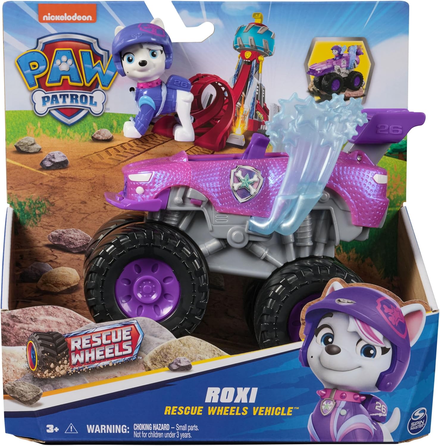 PAW Patrol Reddingswagens - monstertruck van Roxi met voertuigtransformatie en actiefiguur
