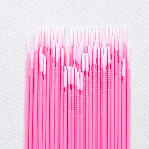 Miniatura 6 de i-Laesh 200 microcepillos  Microswabs para extensiones de pestañas  Cepillo aplicador para varita de rímel de pestañas, pestañas dentales de ojos,
