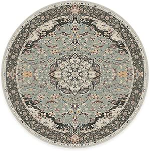 Amazon.com: Ruggable Washable 6 ft Round Rug, Sima Sage, Premium ...