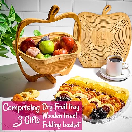 Miniatura 2 de Cesta de regalo de frutas secas  Gran surtido saludable de frutas secas  Regalo gourmet de vacaciones  Ideal para cumpleaños aniversario