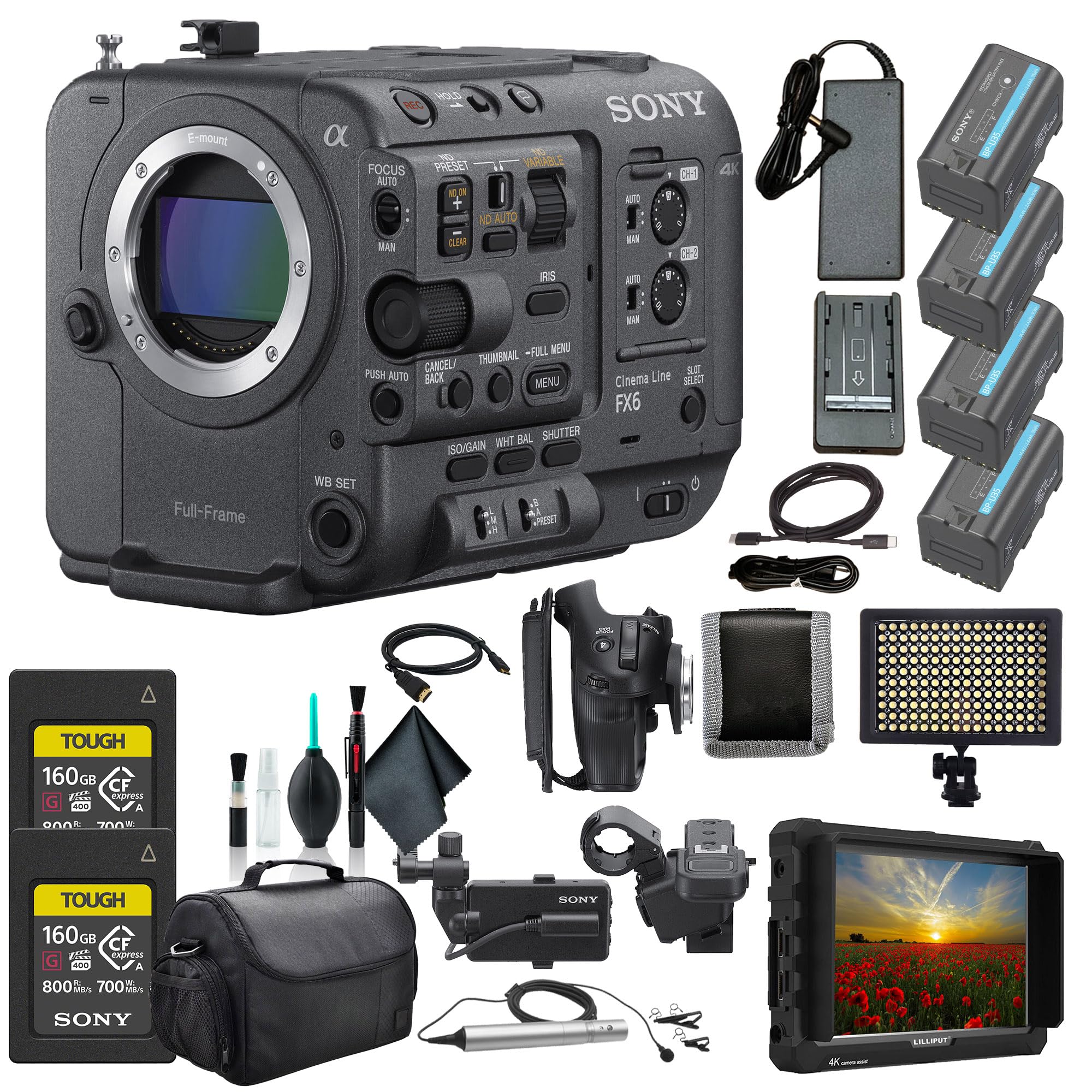 Sony FX6 ILME-FX6 LCD 液晶モニター 純正 美品 希少 Amazon.com : Sony FX6 Full-Frame Cinema Camera Body Only ILME-FX6V
