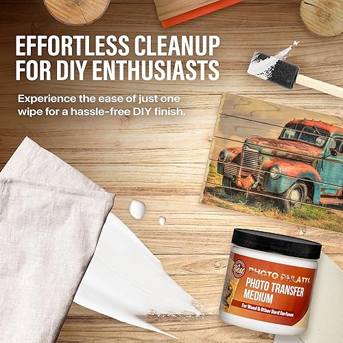 Miniatura 5 de PHOTO PHLATTS Gel medio de transferencia de fotos  Gel medio para transferencia de fotos a madera y otras superficies duras  Gel de transferencia de