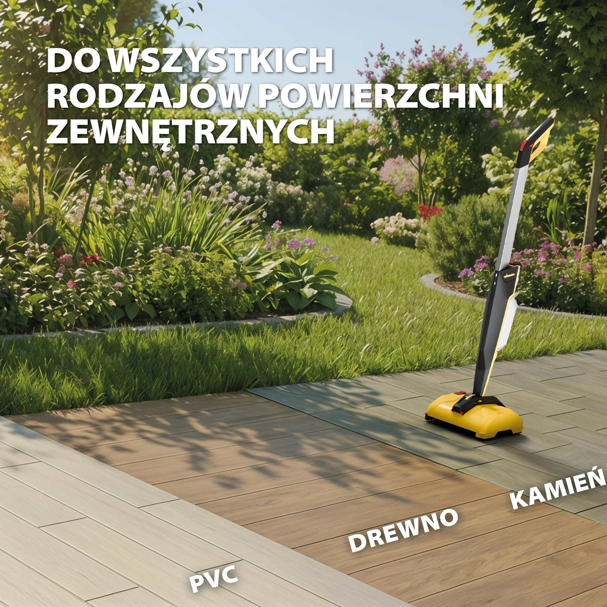 WAGNER wielofunkcyjnemu urządzeniu do czyszczenia tarasów Levaro Powerbrush 18V (Bateria i ładowarka nie są dołączone) - do nieskomplikowanego sprzątania konserwacyjnego obszarów zewnętrznych