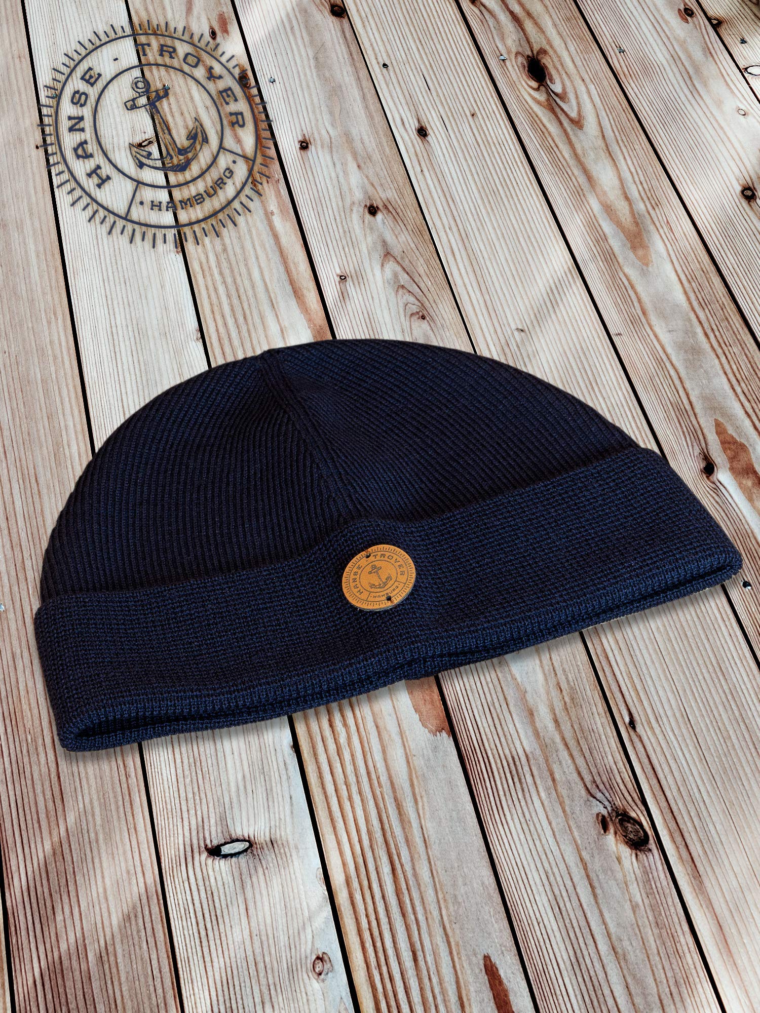 Hanse-Troyer – klasyczna czapka z delikatnej dzianiny na okres przejściowy – 100% wełna Merino żywa wełna – wysokiej jakości, bardzo elegancka czapka Beanie – bez drapania i swędzenia