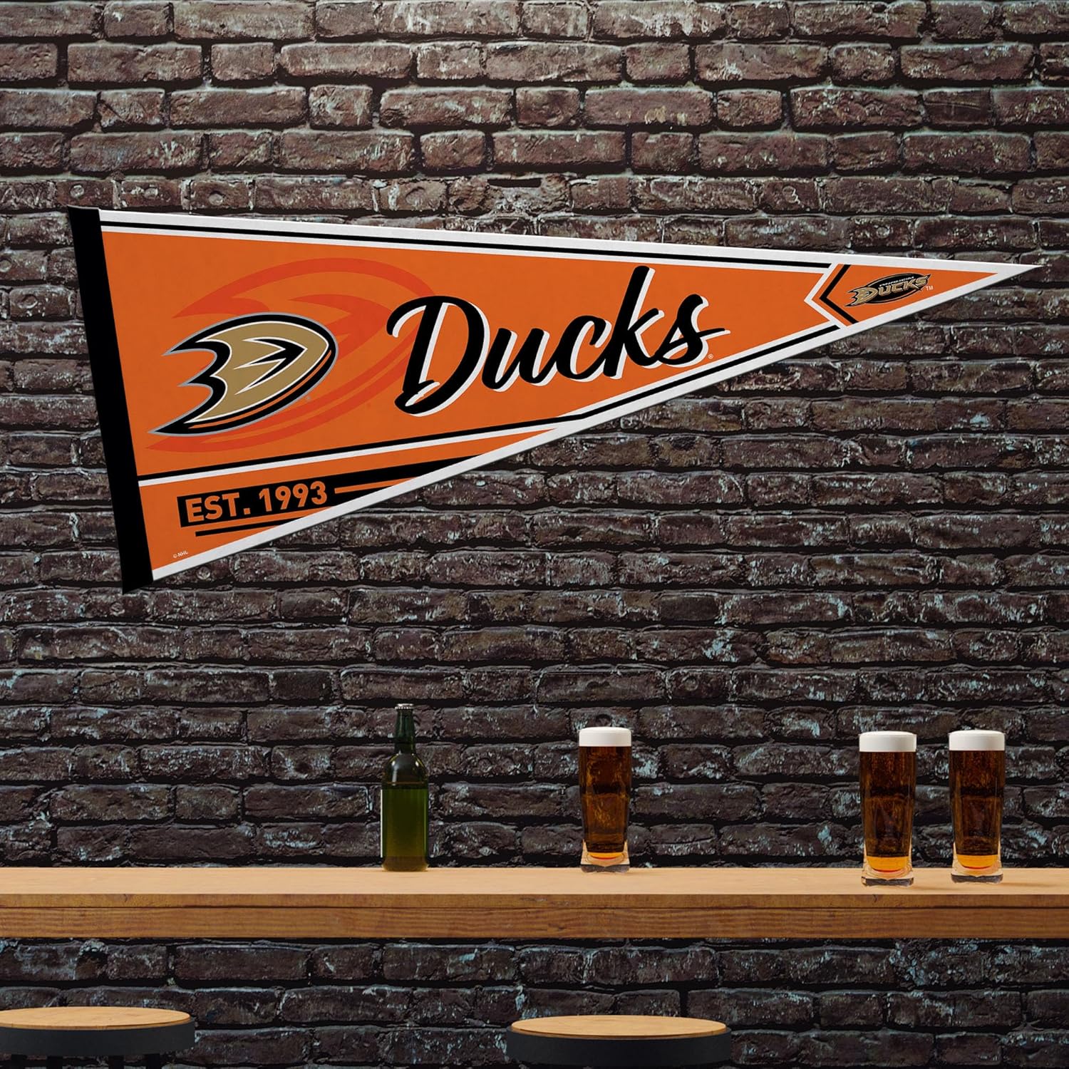Rico Industries NHL Hockey Classic 12" x 30" Felt Wall Décor Pennant - Great for Home/Bed Room/Man Cave Décor
