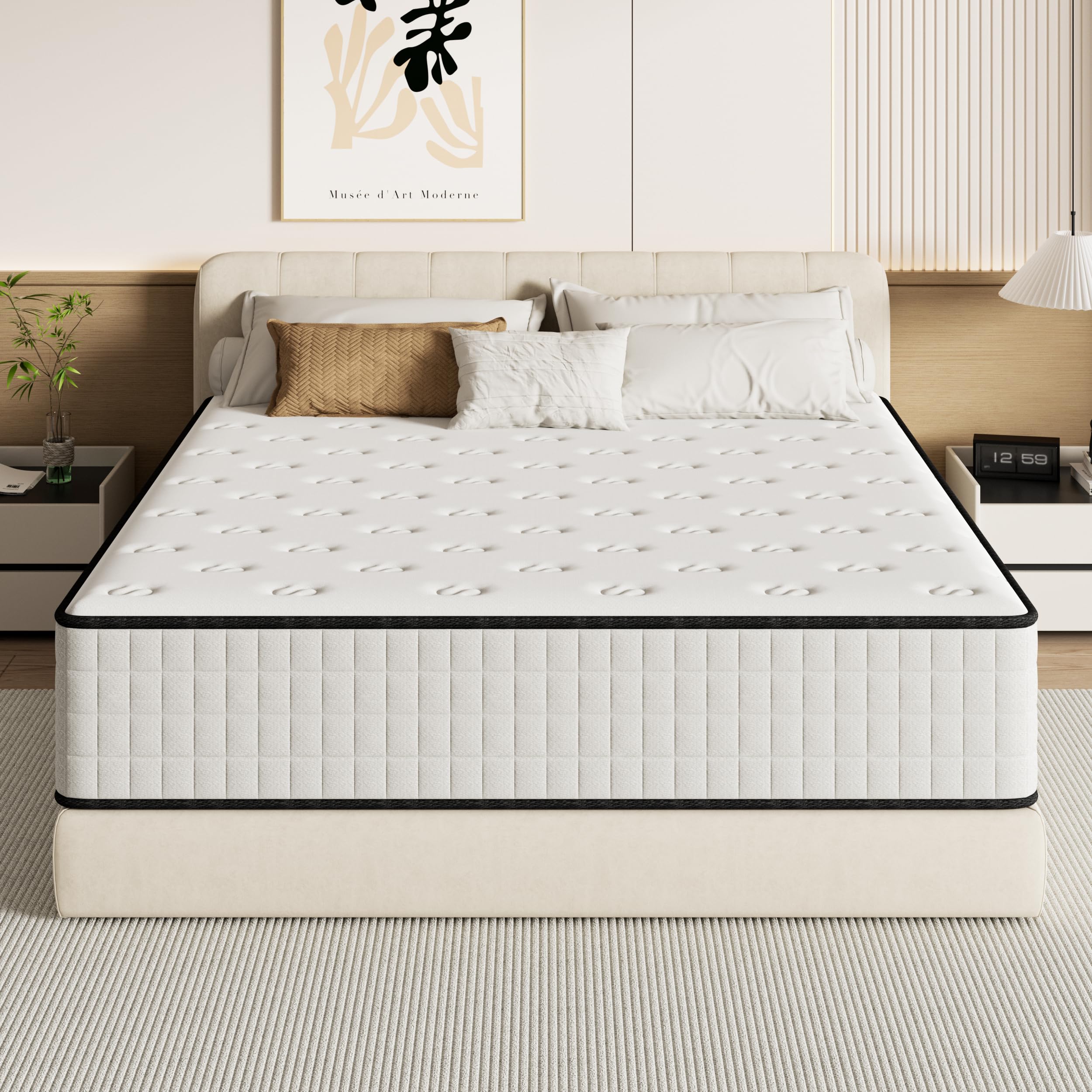 DEWINNER 140x200 cm Memoryschaum Matratze, 25 cm Hoch Schaumstoffmatratze, H2/H3 Wendematratze, Oeko-TEX 100 Zertifiziert, Atmungsaktiv, Hypoallergen & Orthopädisch