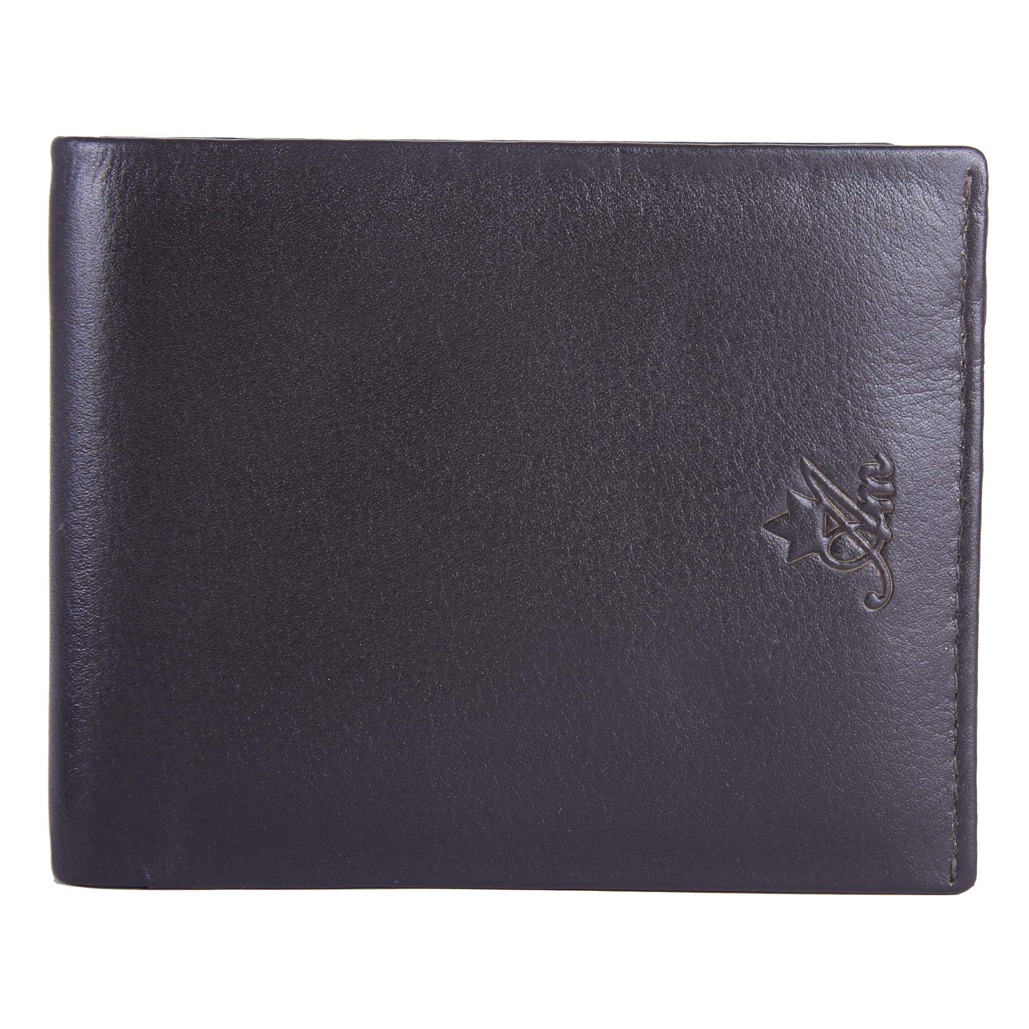 Am leather Dark Brown Leather Men's RFID Wallet (COFEE Brown)