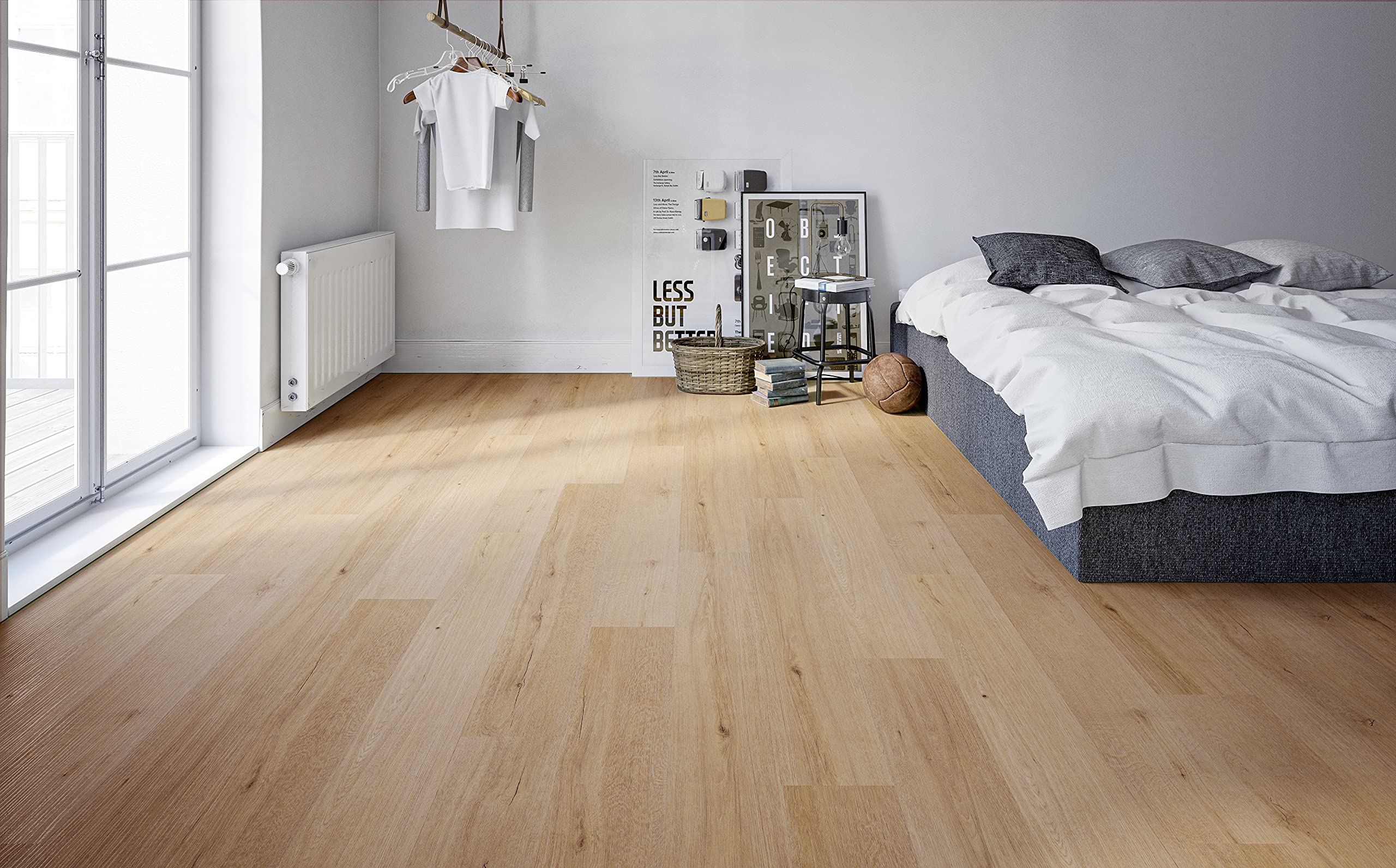 Pavimento PVC Vinilico SPC, Impermeabile, Resistente, 2,196 m²/AC5 5mm, Robust Rovere Sabbia Grenoble