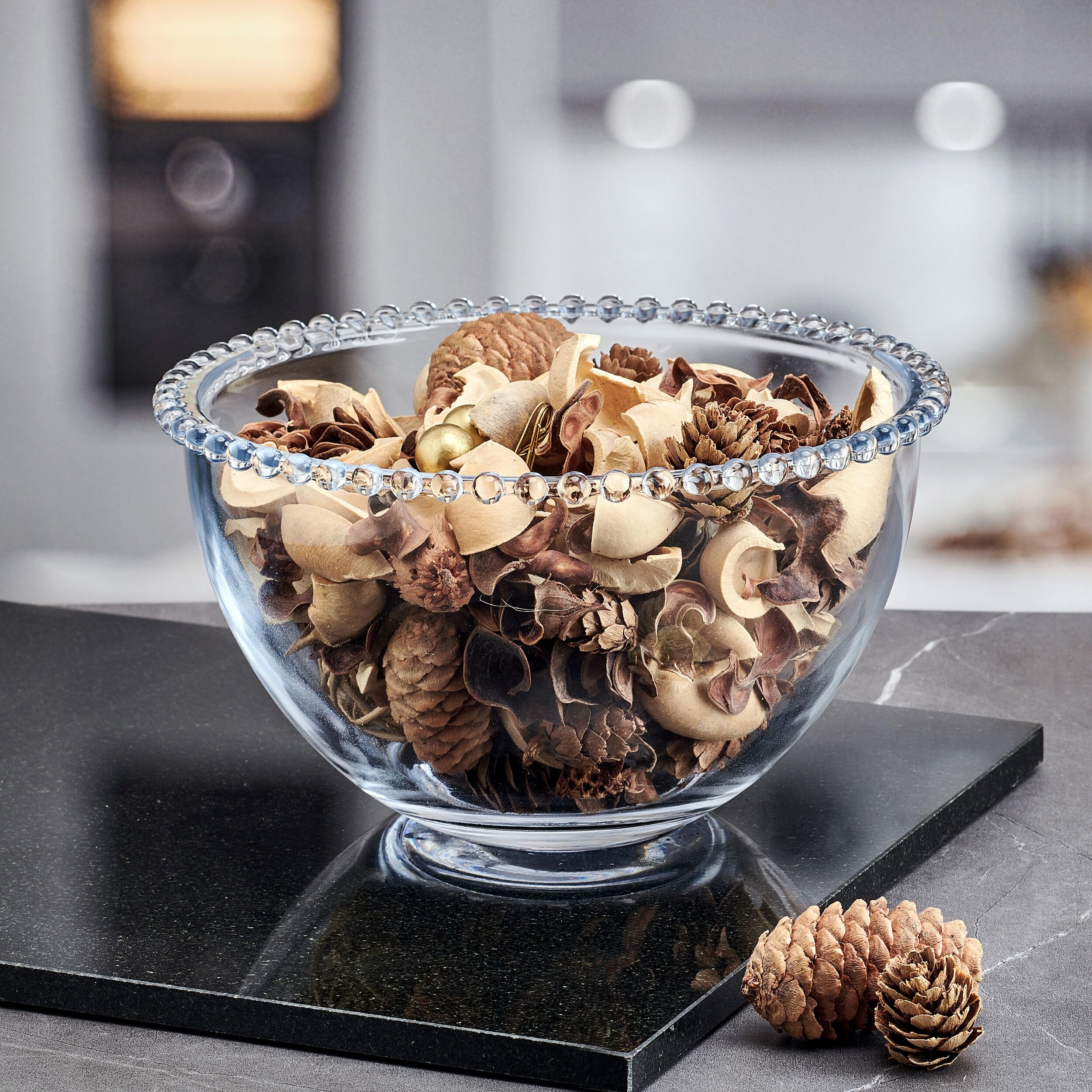 Amazon.com | Fitz and Floyd Beaded Glass Fruit Serve Salad Bowl