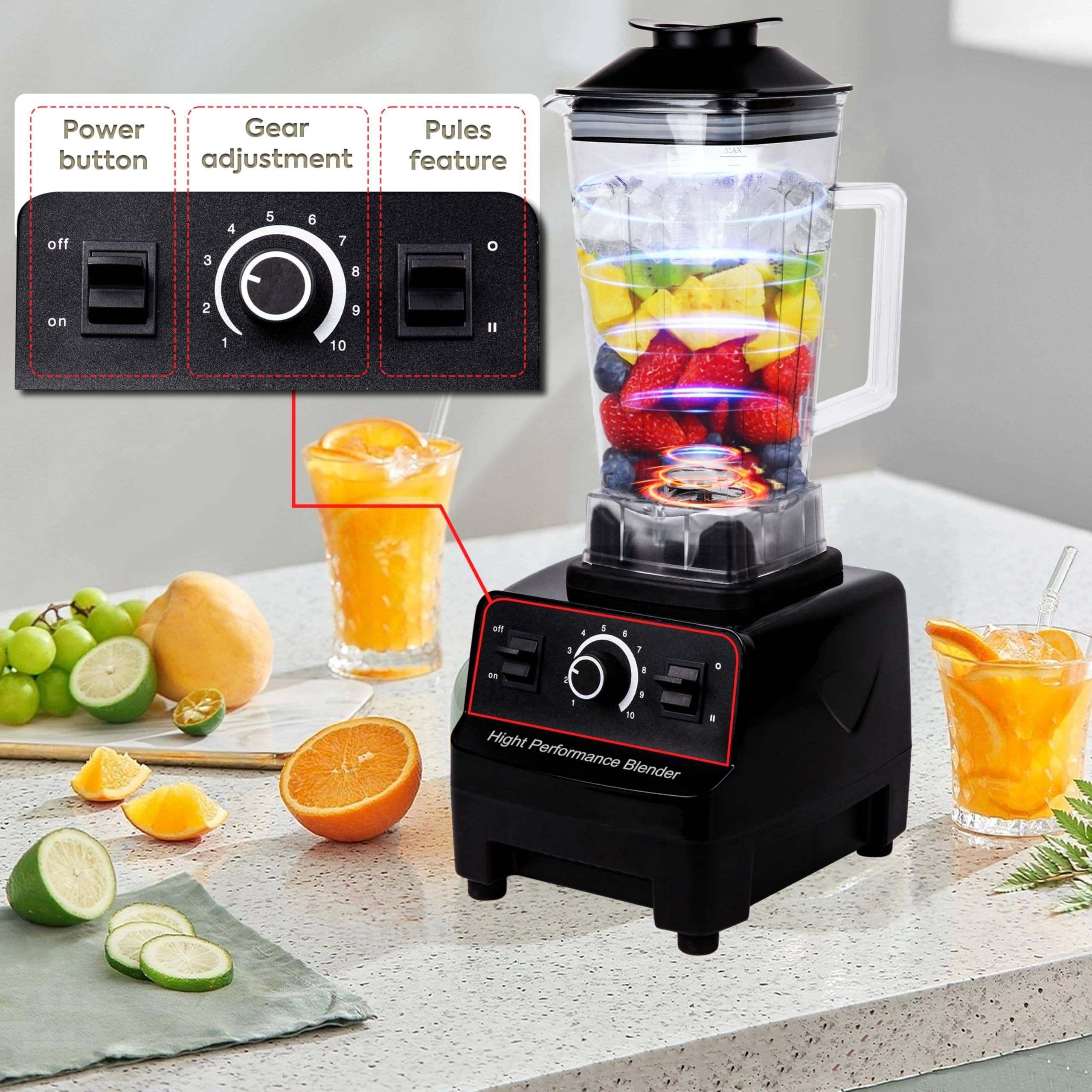 Profesjonalny Blender Do Smoothie 5500 W, 10 Ustawień PręDkośCi, 6 Ostrzy Ze Stali Nierdzewnej, Kubek Ochronny Do Przygotowywania Koktajli Mlecznych I Koktajli,A