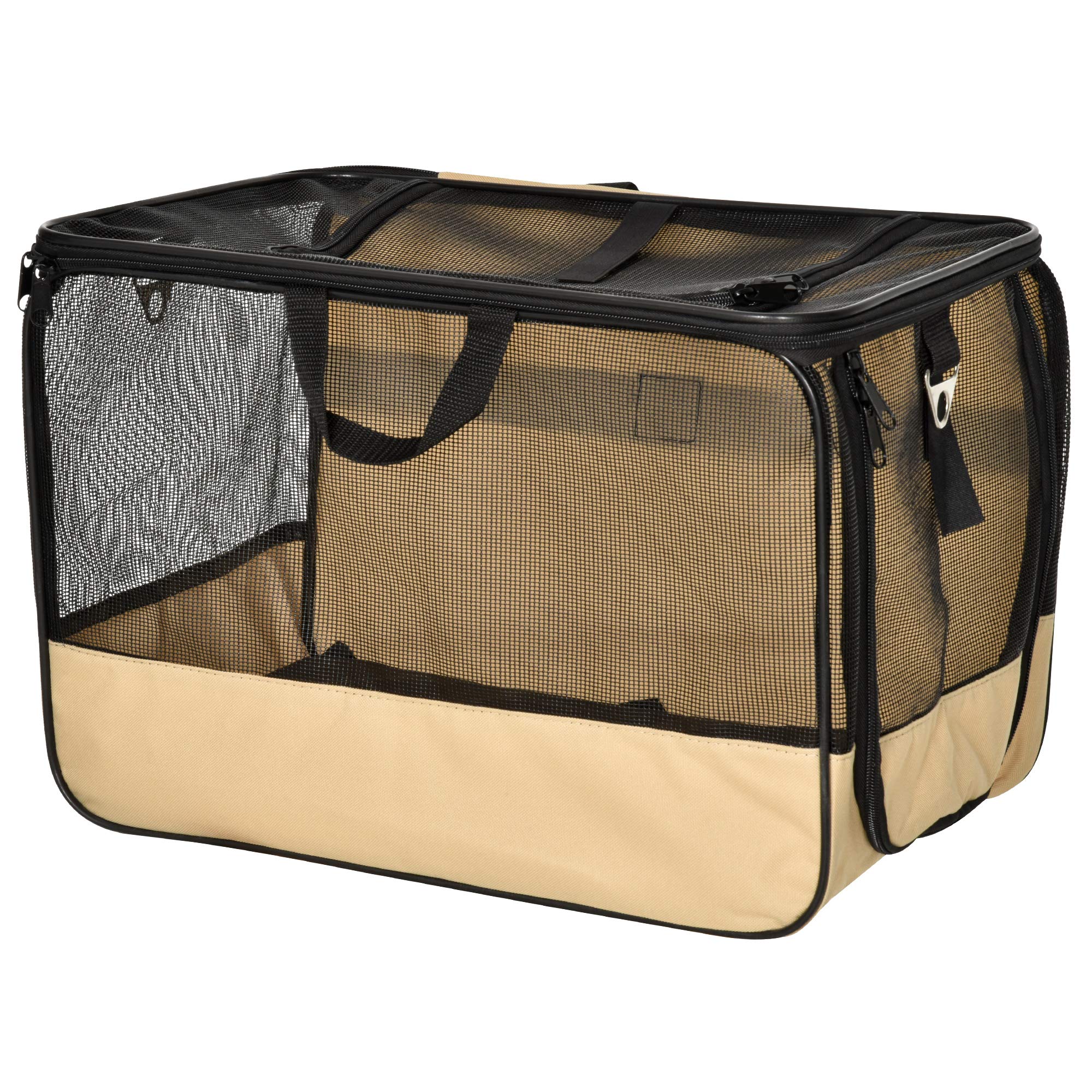 Siège Auto Pour Chien PawHut - Rembourré Coton - 50x54x33cm - Gris - Pour Animaux <5kg