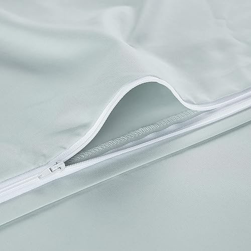 Miniatura 5 de Chanasya Juego de funda de edredón sólida de alta calidad, funda de edredón (90 x 90 pulgadas) y 2 fundas de almohada (20 x 26 pulgadas), juego de 3
