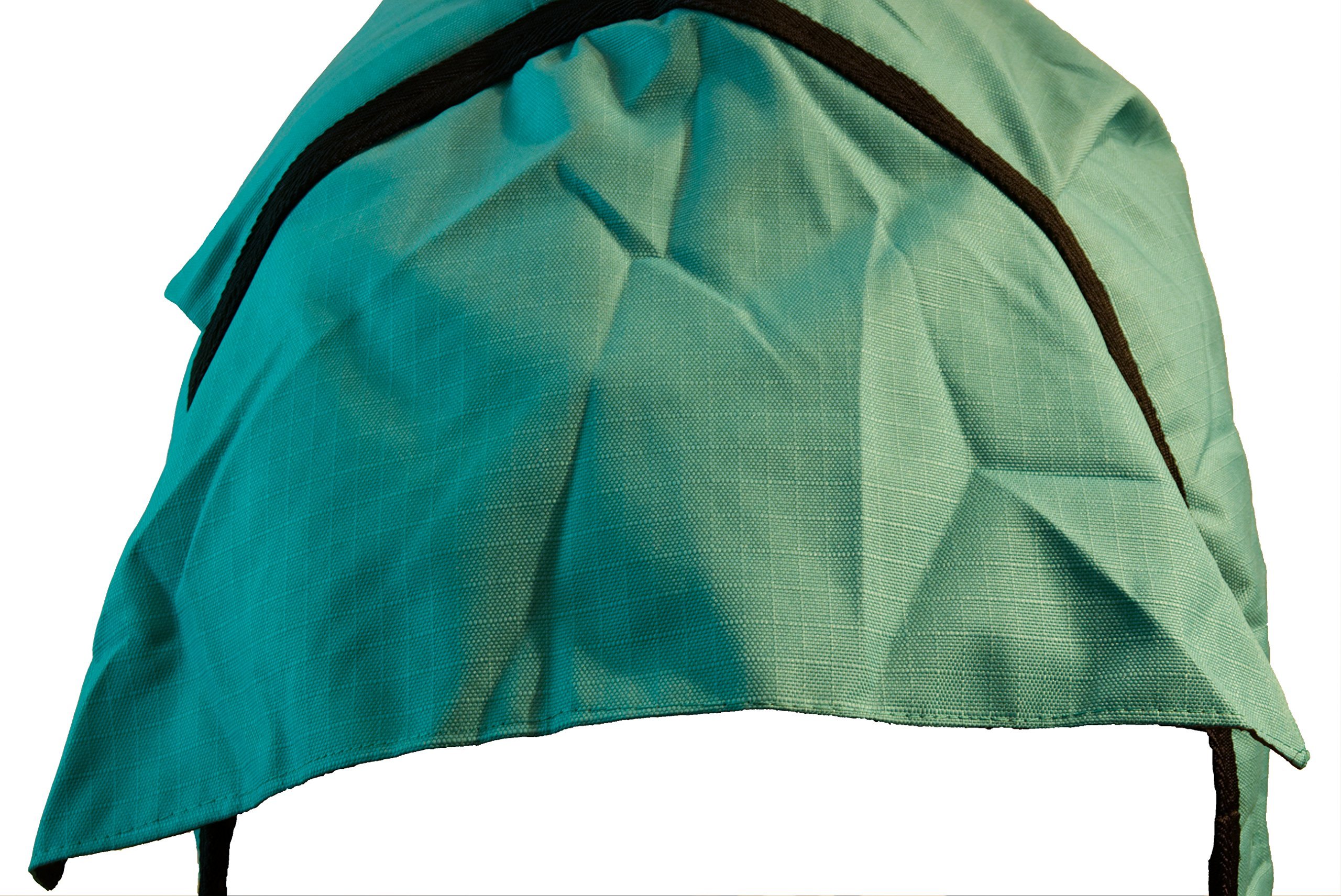 Pferdedecke Winter Ripstop 1200D 400g Füllung hoher Nackenschutz Türkis/Schwarz