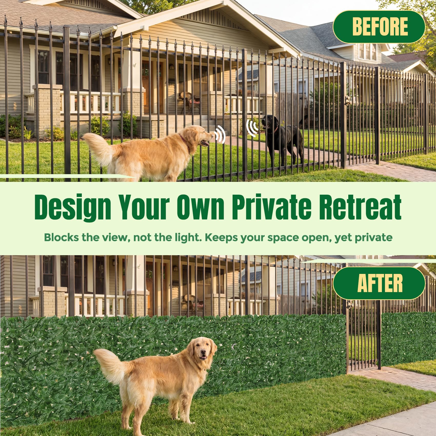 Best Patio Privacy Picks 2026: 5 Screens That Work 2 KASZOO Artificial Ivy Privacy Fence Screen - 120x40in Artificial Faux Privacy Fe — product photo